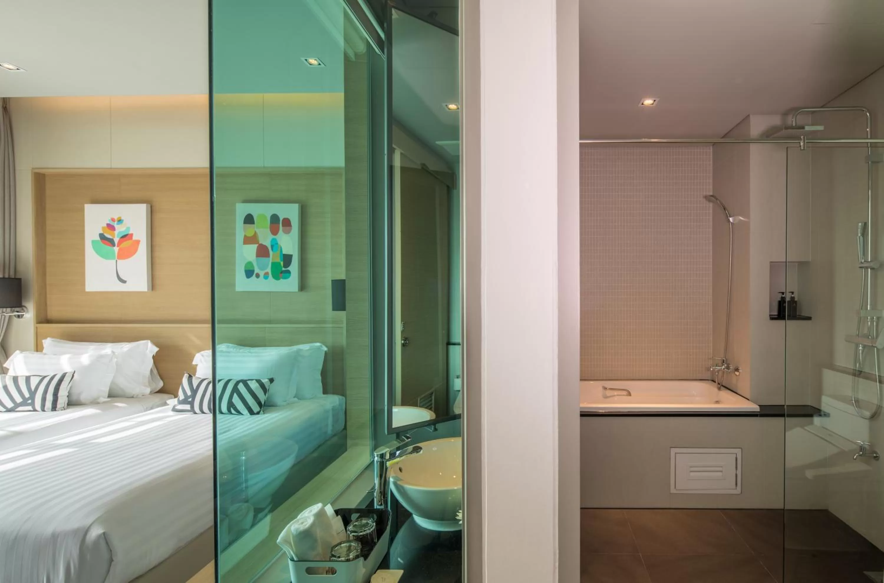 Bathroom, Bed in AisanA Hotel Korat