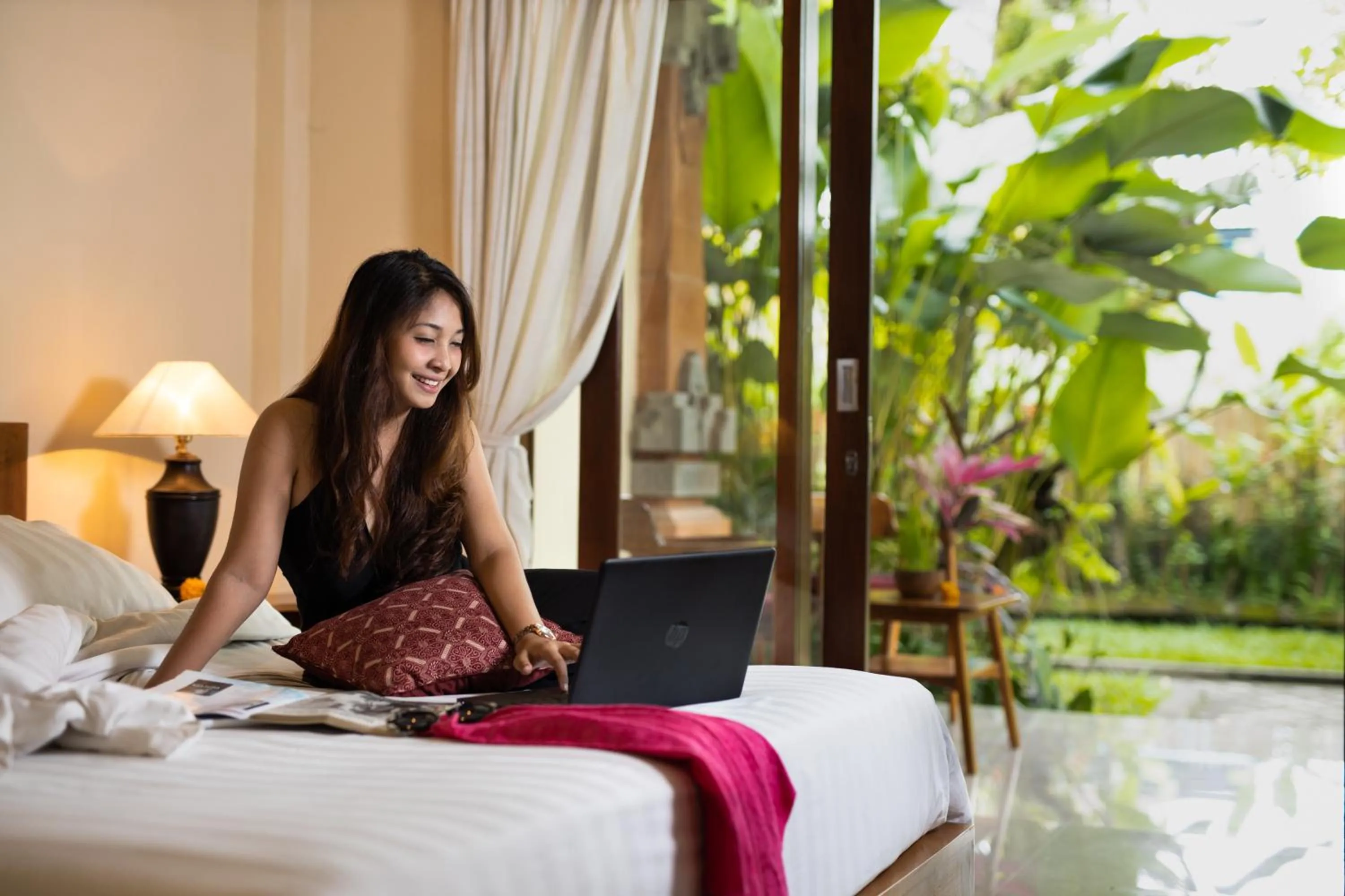 Bedroom, Bed in Uma Sari Cottage by Mahaputra