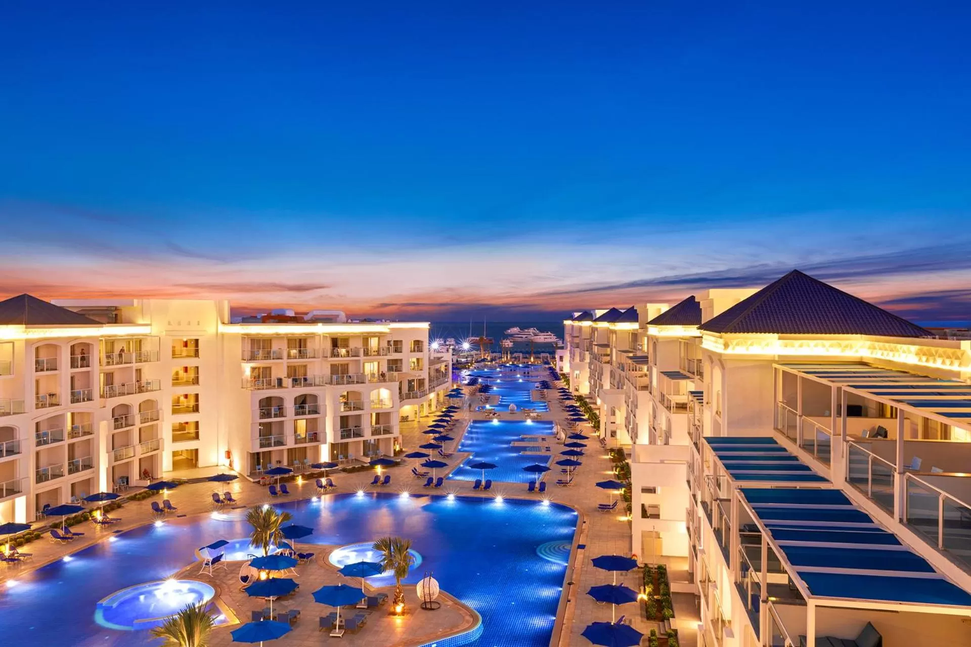 Pool view in Pickalbatros Blu Spa Resort - Adults Friendly 16 Years Plus- Ultra All-Inclusive