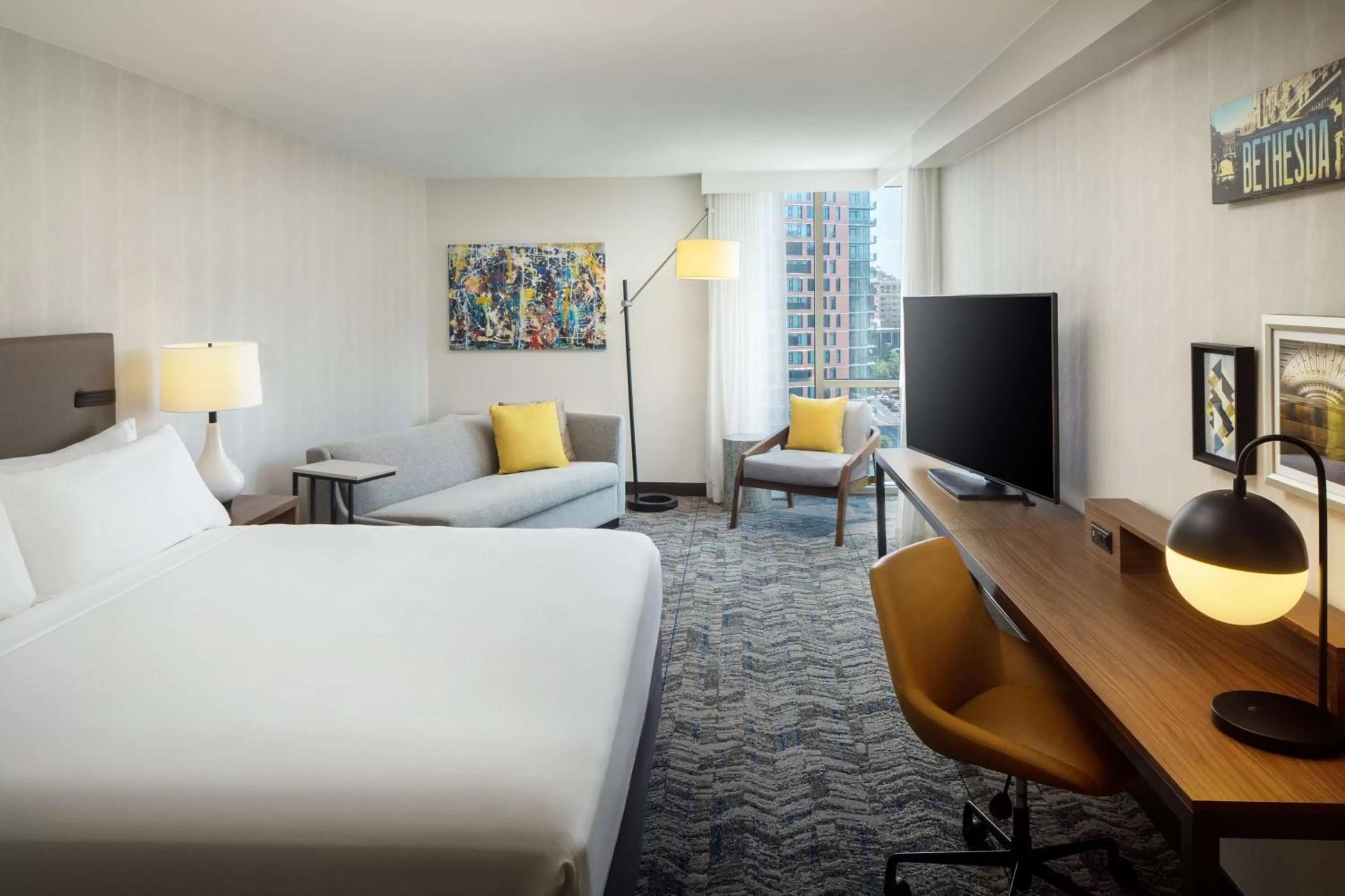 Bedroom, Bed in The Bethesdan Hotel, Tapestry Collection by Hilton