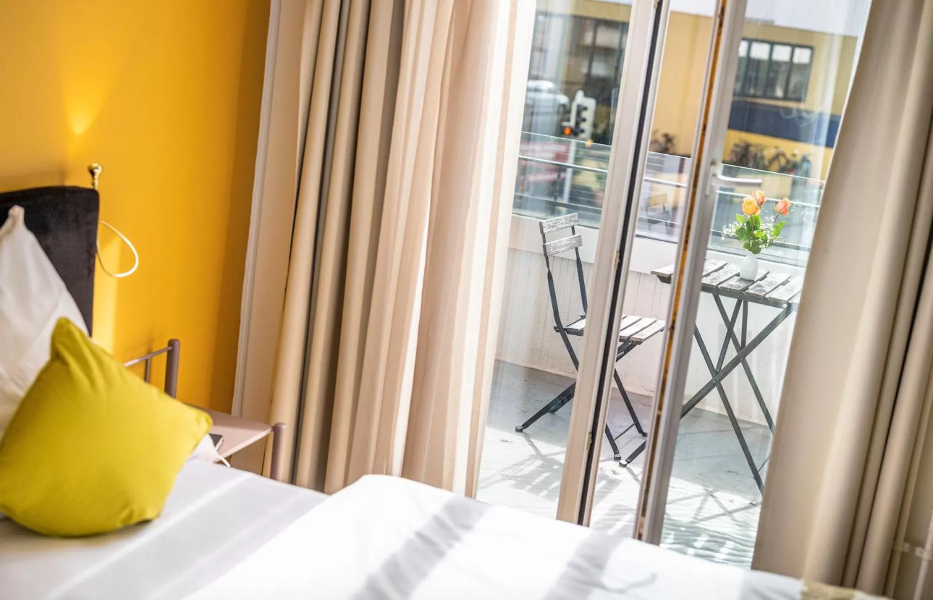 Balcony/Terrace, Bed in Hotel Oltnerhof - Self Check in