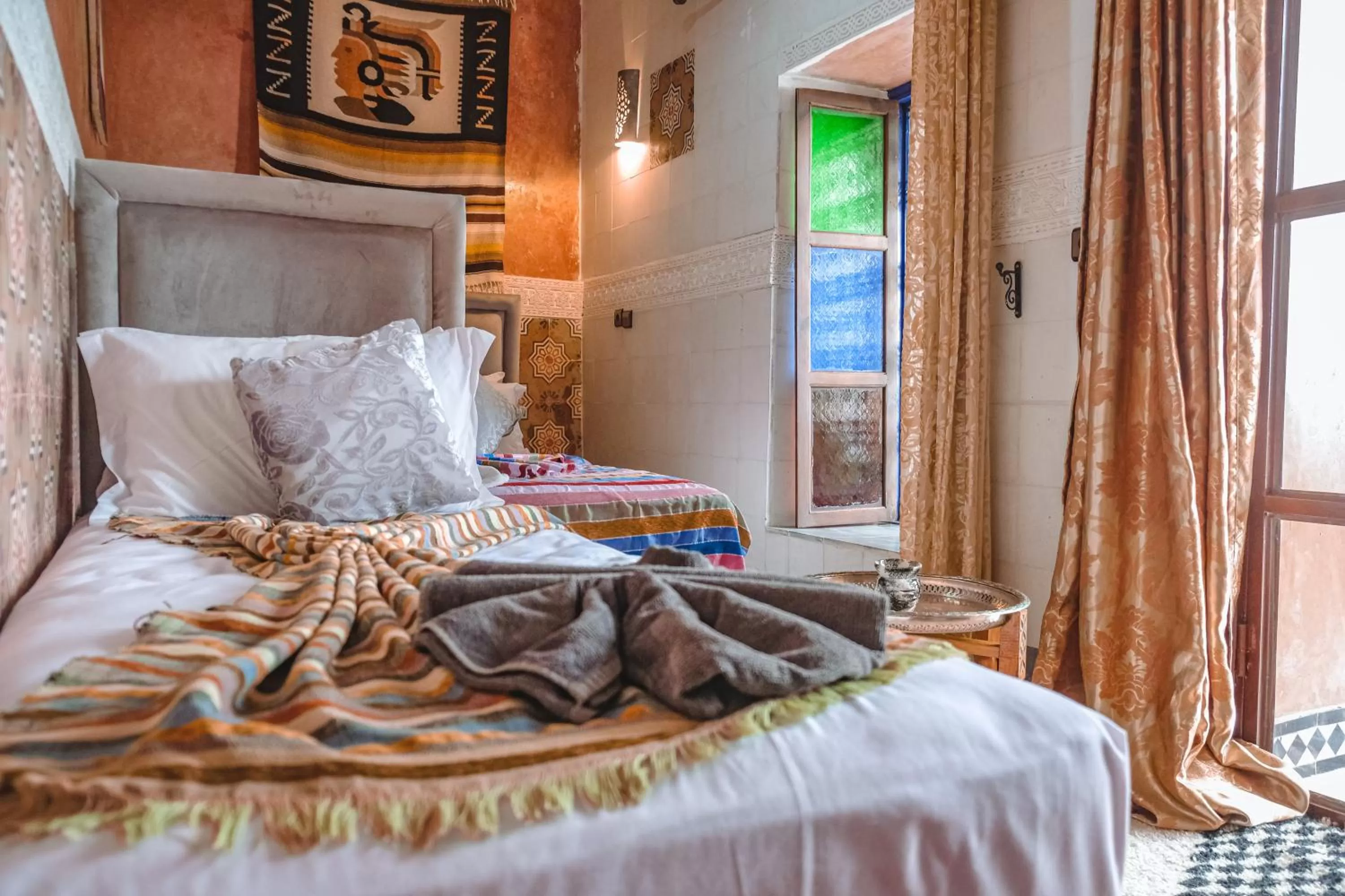 Bed in Héritage Lalla Aicha et SPA