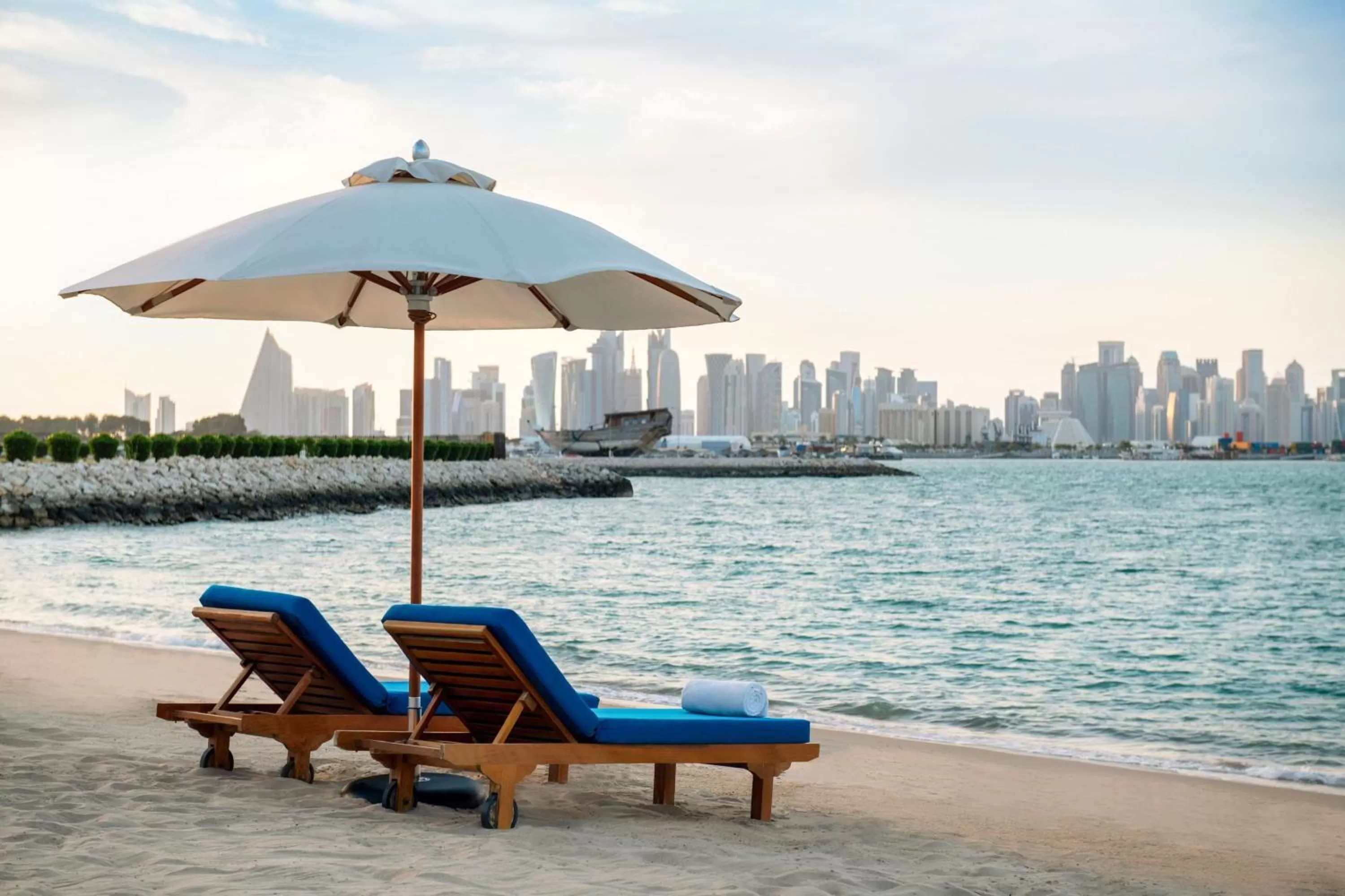 Beach in Sharq Village & Spa, a Ritz-Carlton Hotel