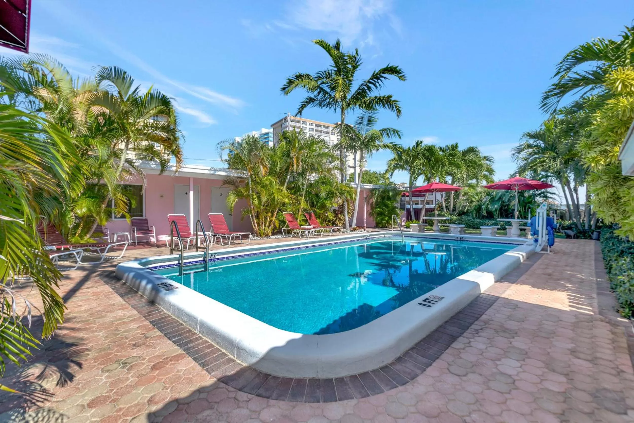 Pool view in Seahorse Guesthouse