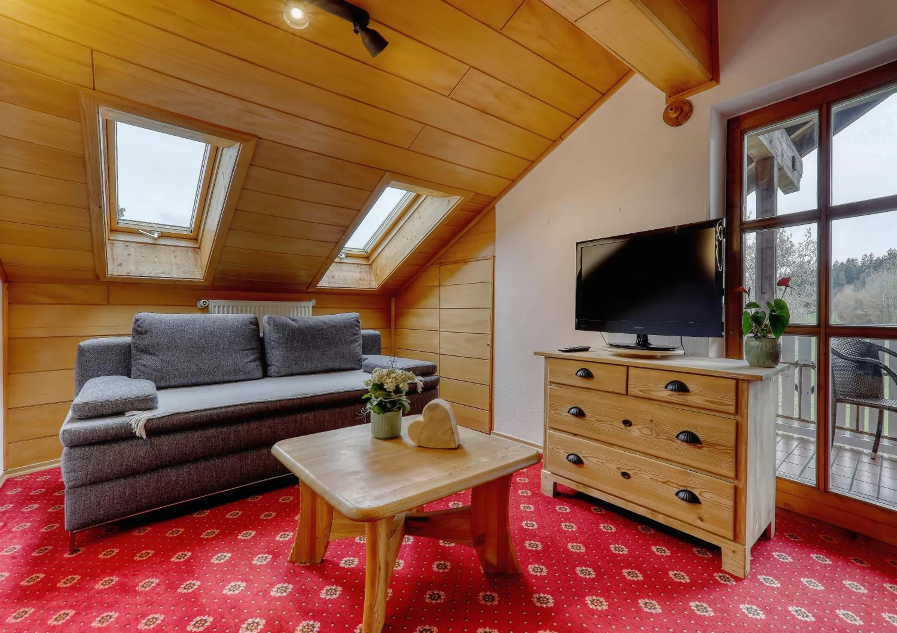 Living room, Seating Area in Hotel "Haus am Berg"