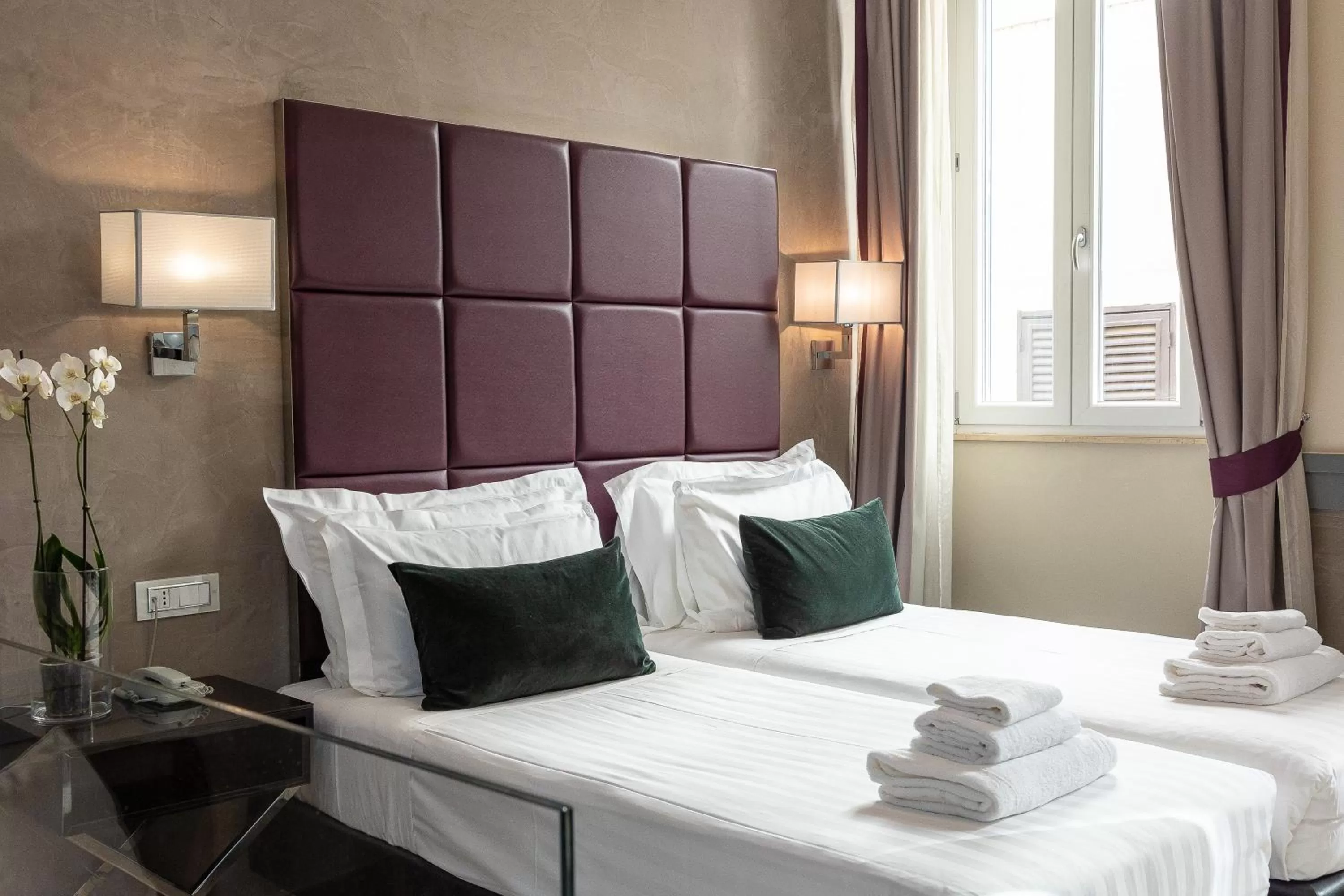 Bed in Hotel Castellino Roma