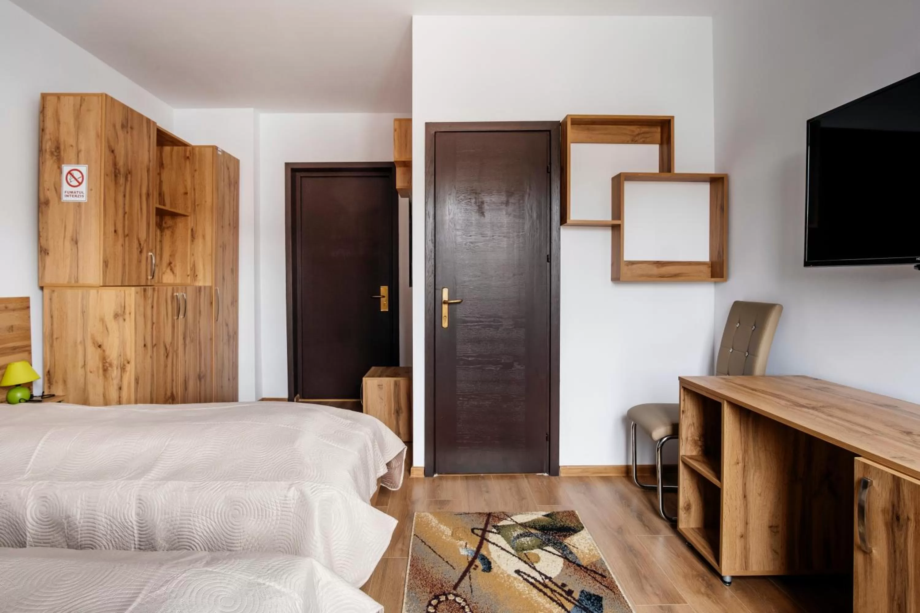 Bed in Hotel Carpati