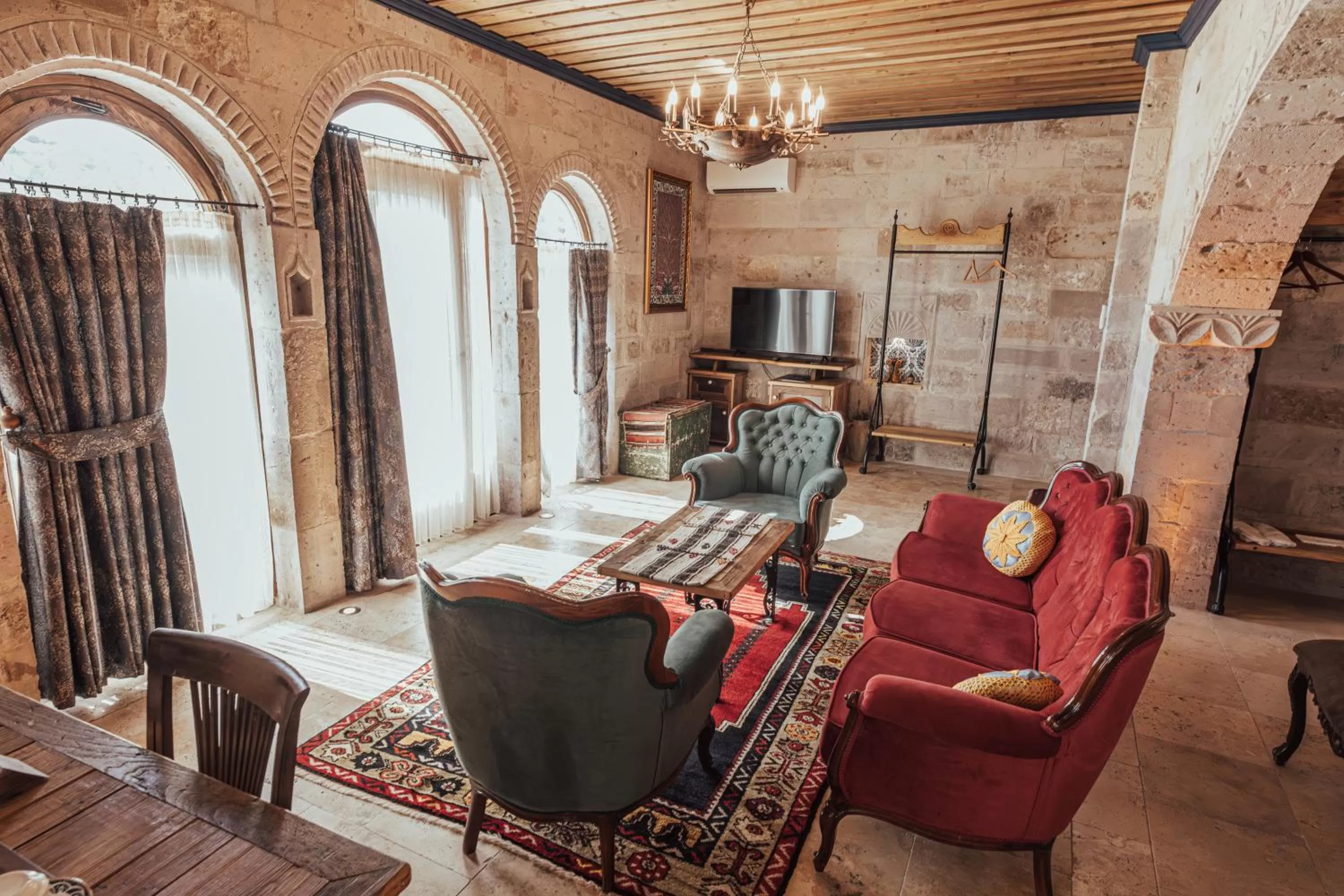 Living room in Şah Saray Cave Suites Halal Hotel