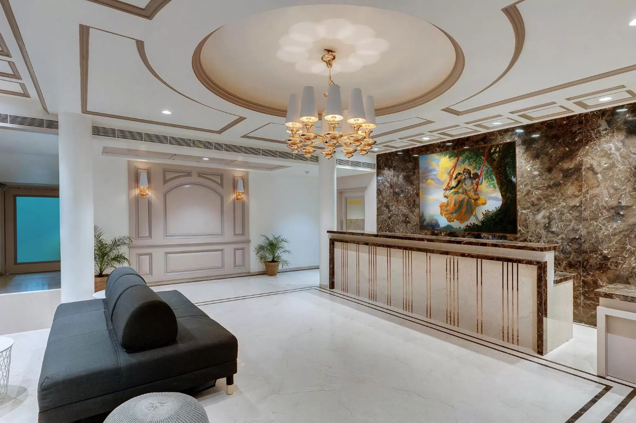 Lobby or reception in Guruprerna Beacon Resort, Dwarka