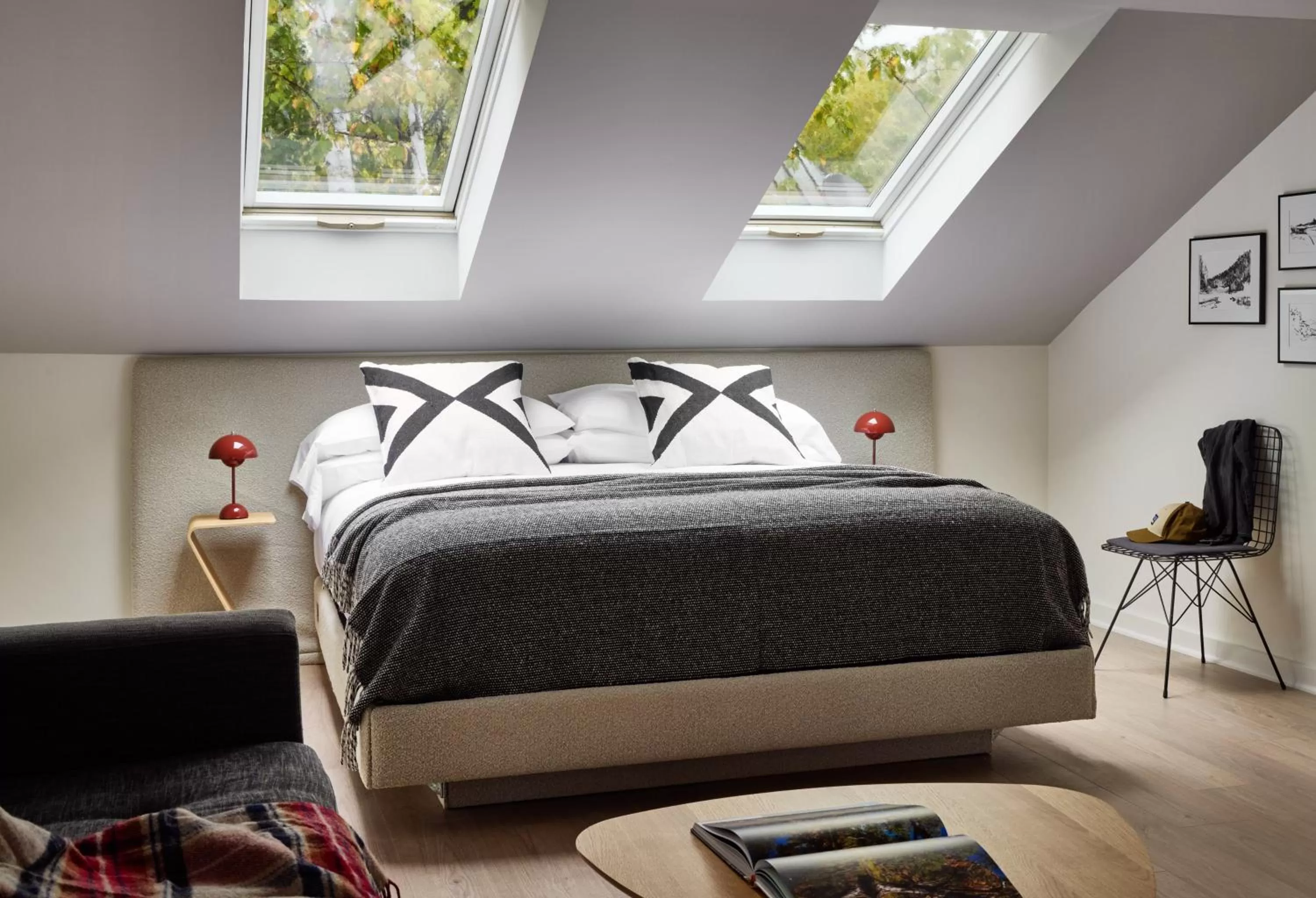 Bedroom, Bed in Tälta Lodge, a Bluebird by Lark