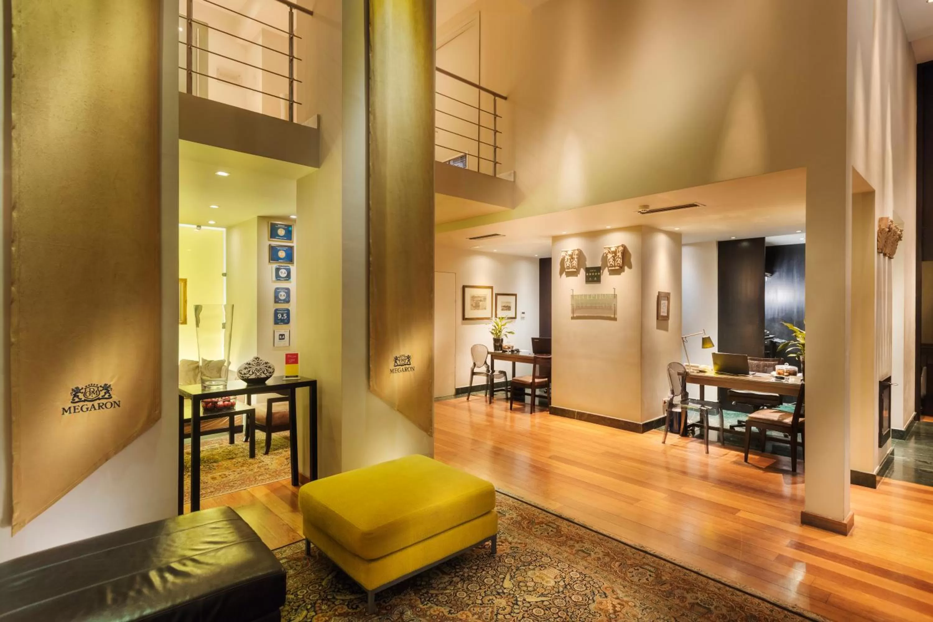 Living room in GDM Megaron, Historical Monument Hotel