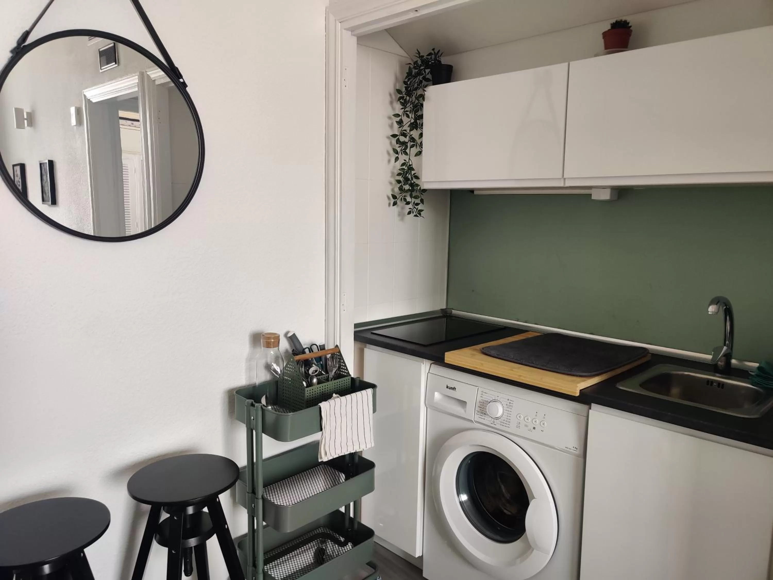 kitchen in Luxury Apartment with pool view