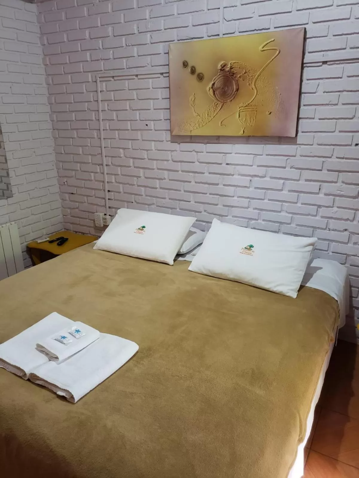 Bed in Pousada da Chacara