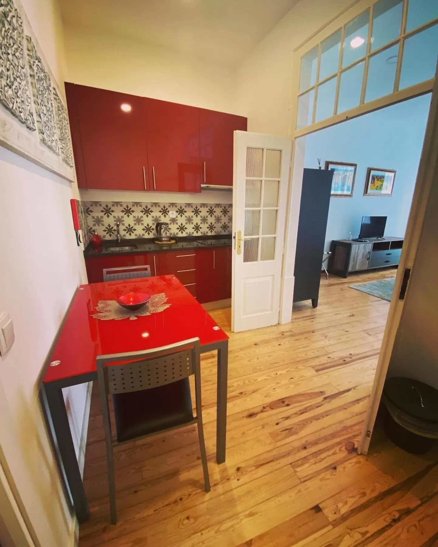 Kitchen or kitchenette in Casa Saudade luxury rooms