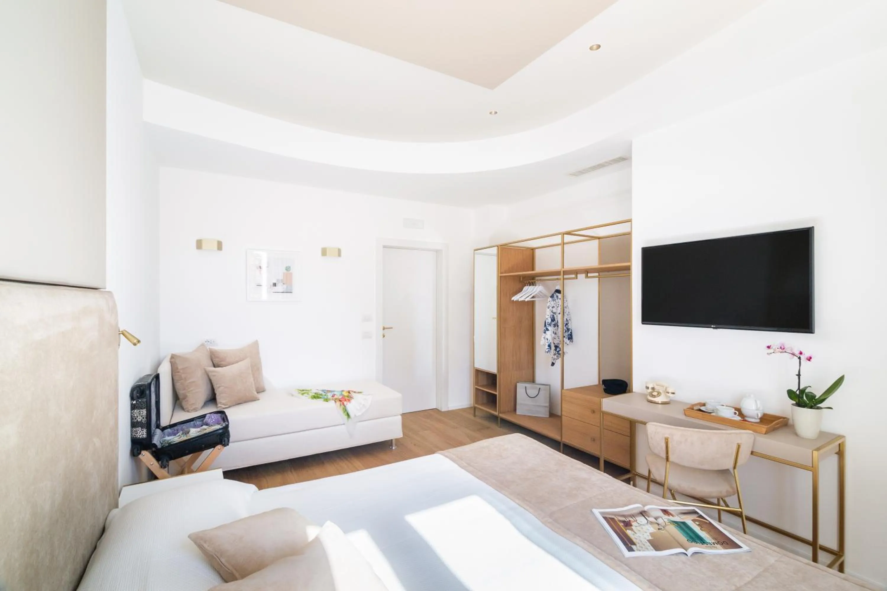 Bed in Hotel Aristeo