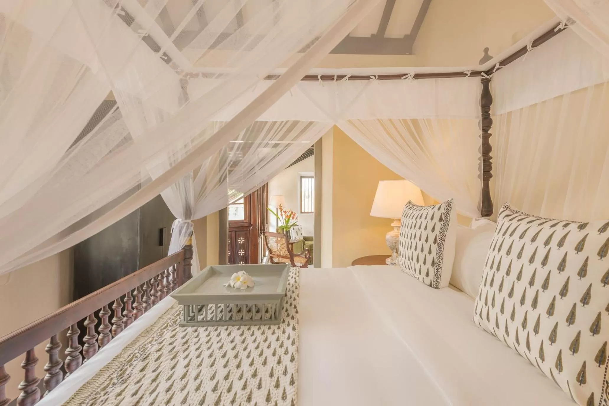 Bed in The Villa Bentota by KK Collection