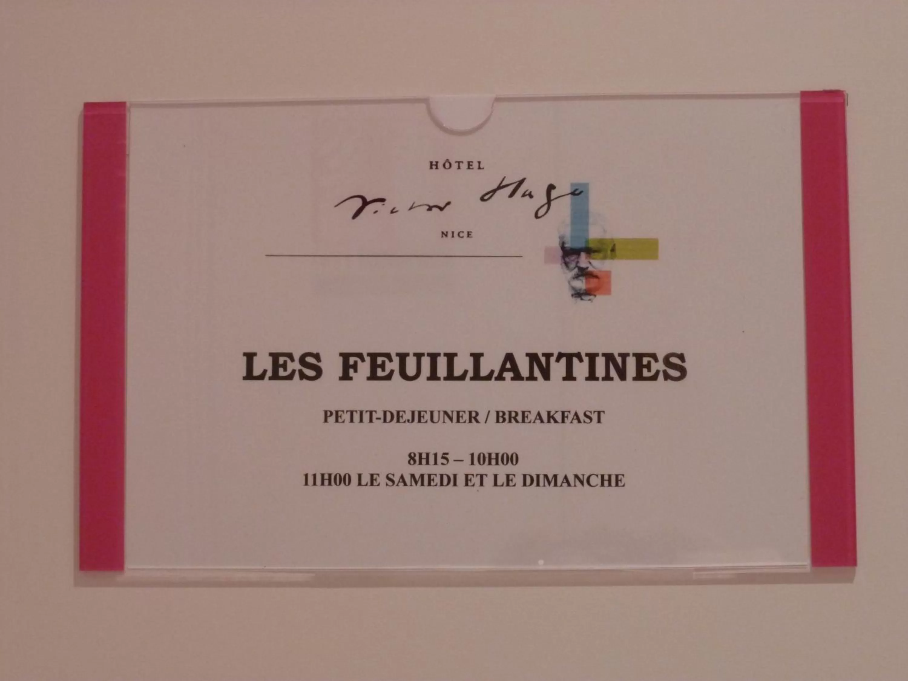 Food and drinks in Hotel Victor Hugo Nice