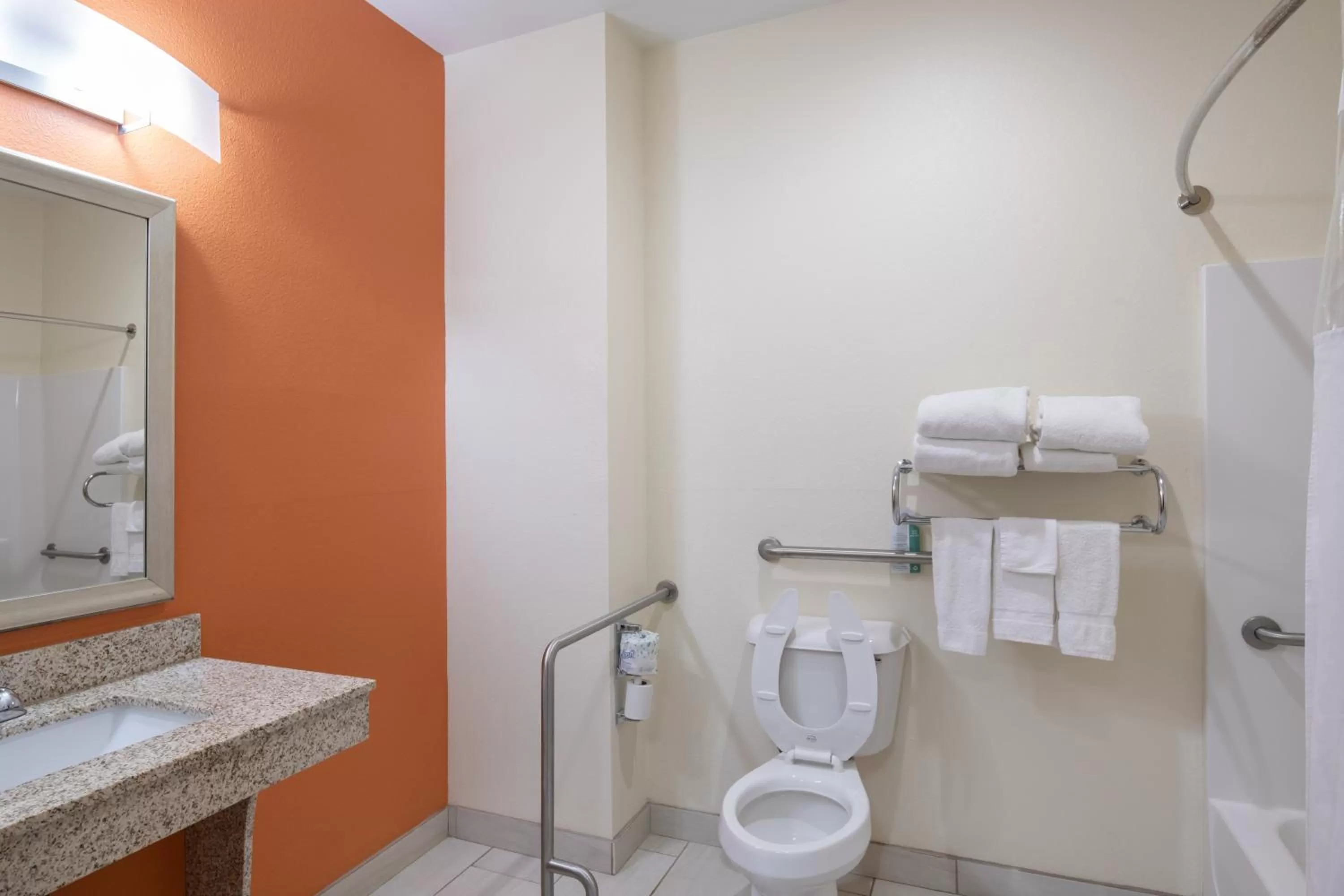 Bathroom in Home Away Kitchen Suites Enid