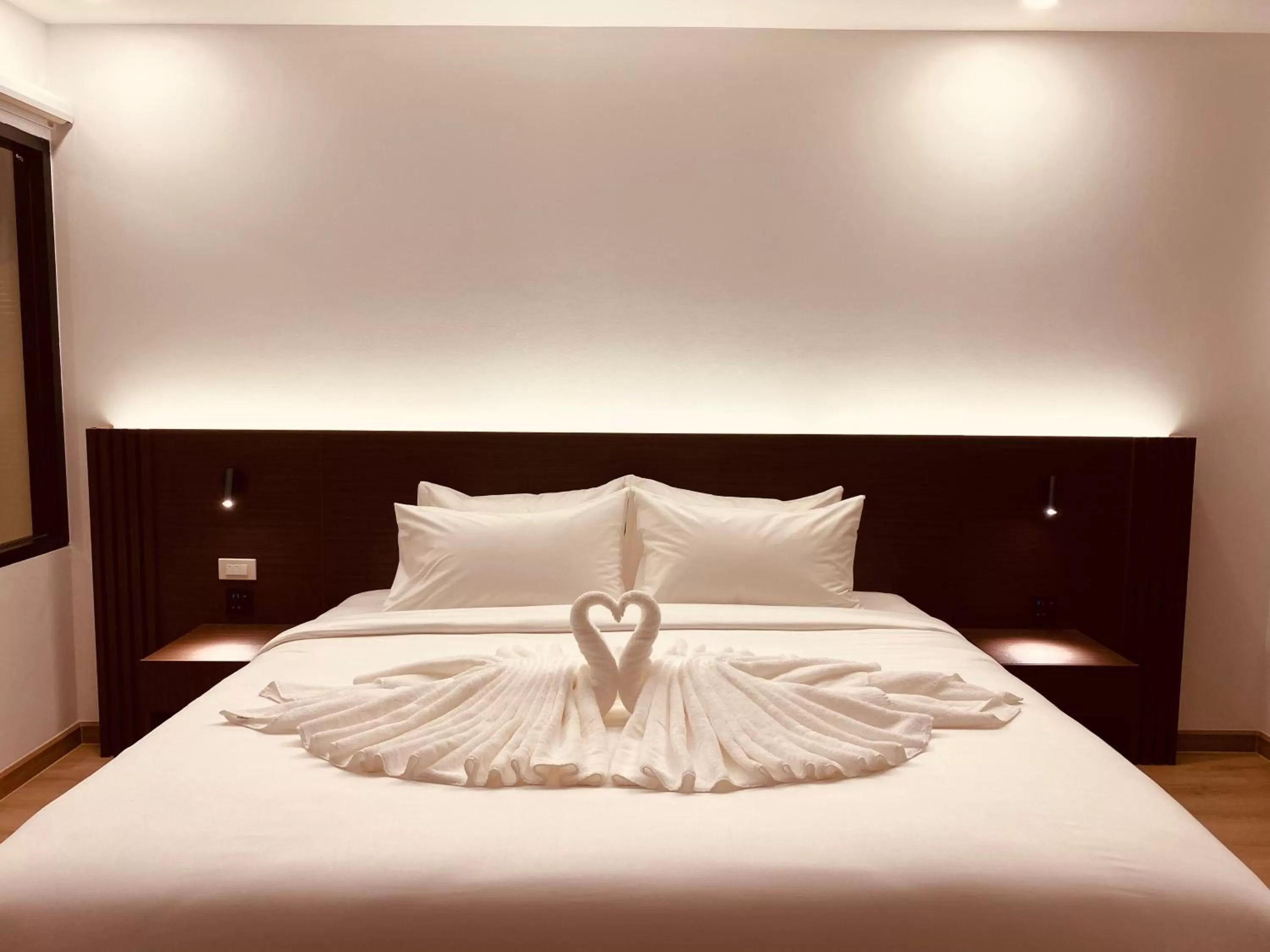 Bed in GEEN Hotel Chonburi