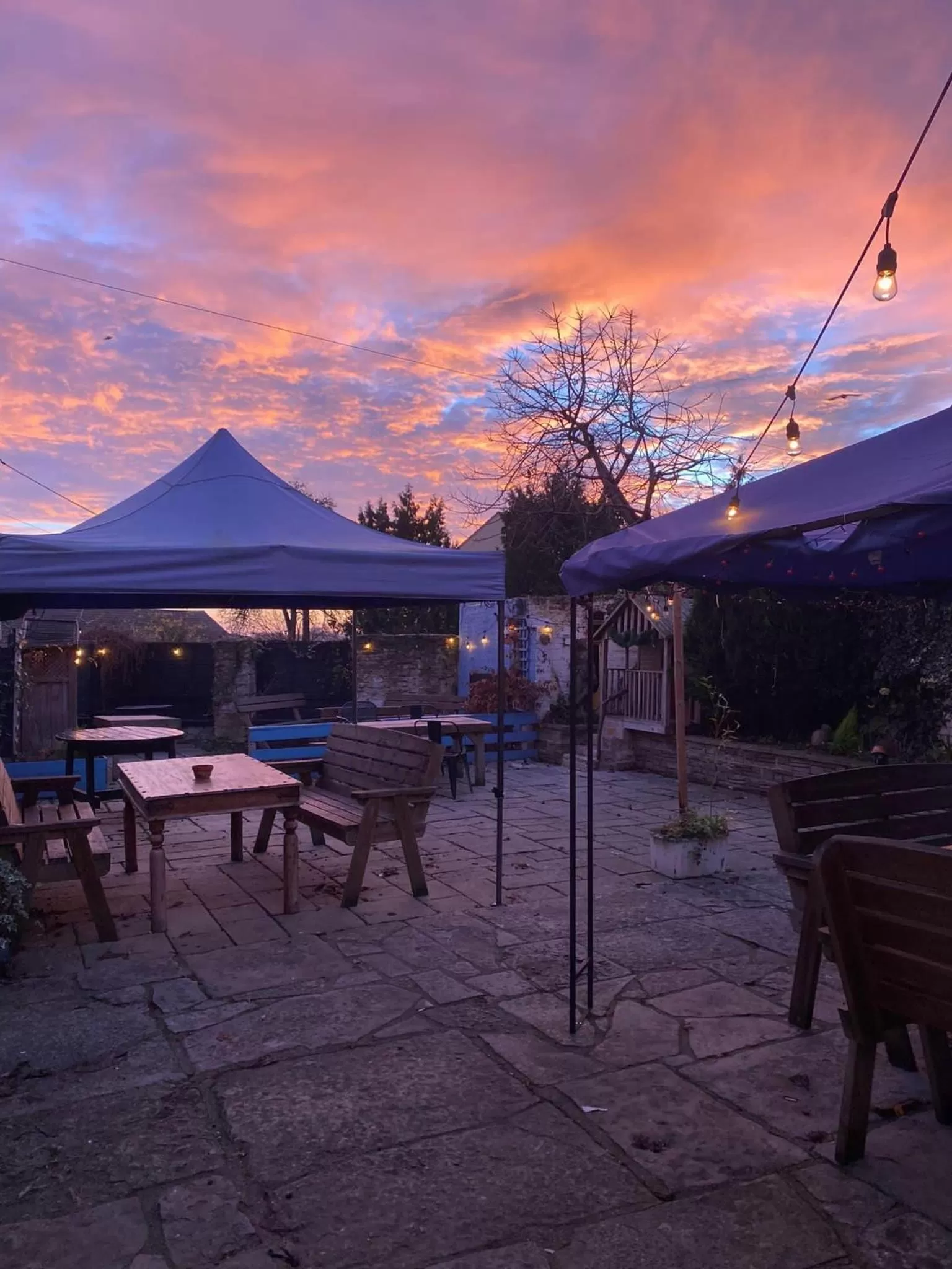 Garden in The Ilchester Arms Hotel, Ilchester Somerset