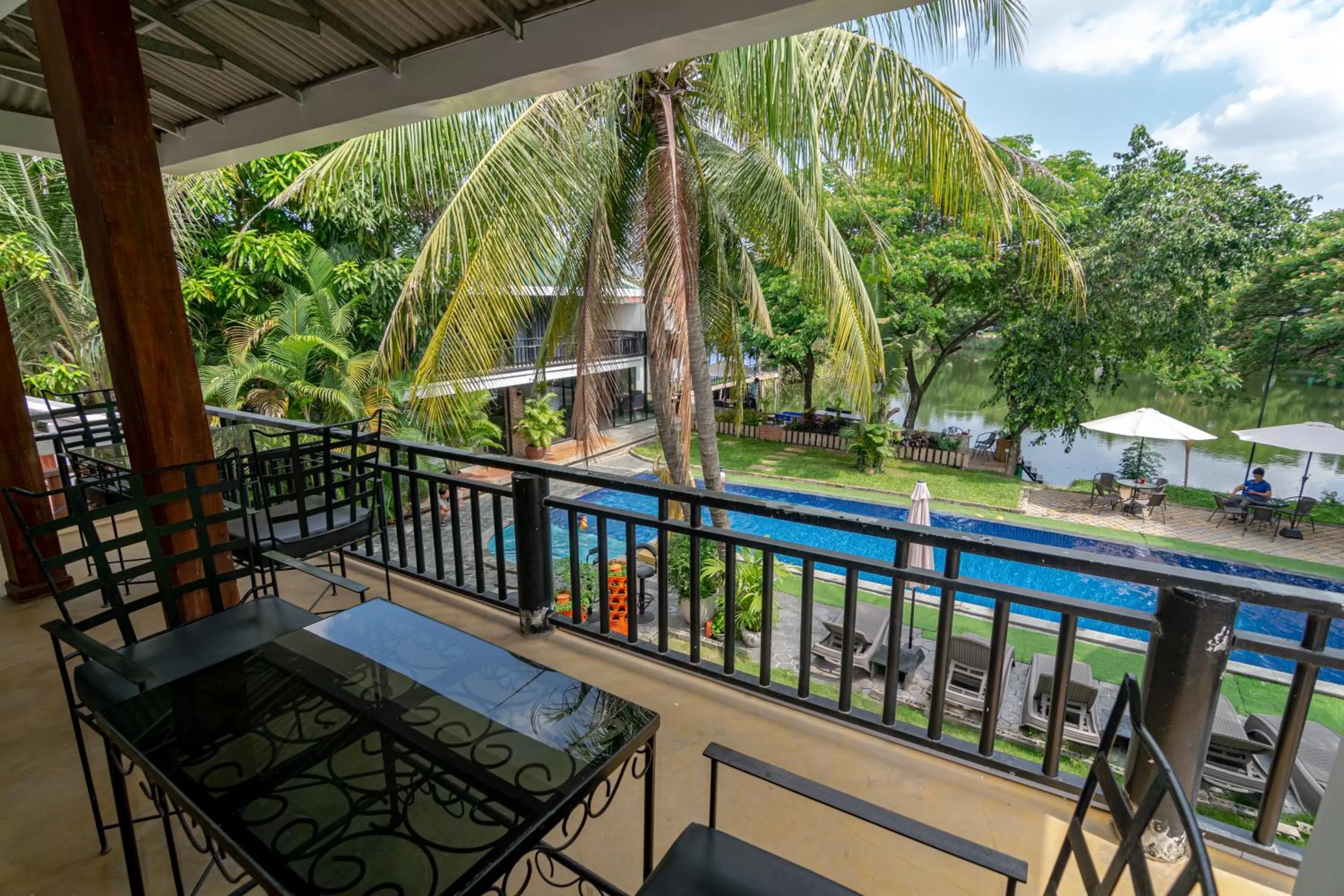 Balcony/Terrace, Pool View in Samathi Lake Resort
