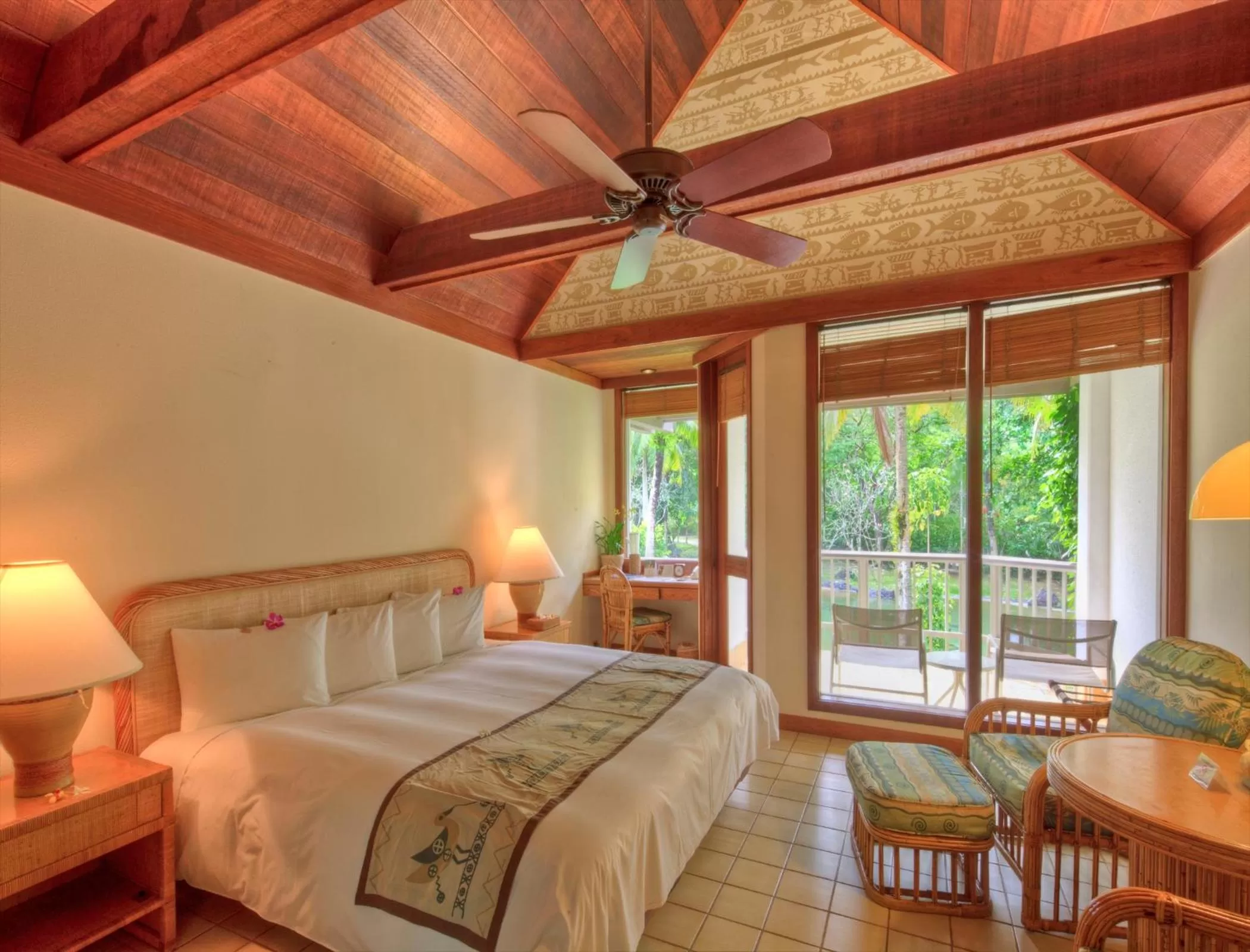 Bed in Palau Pacific Resort