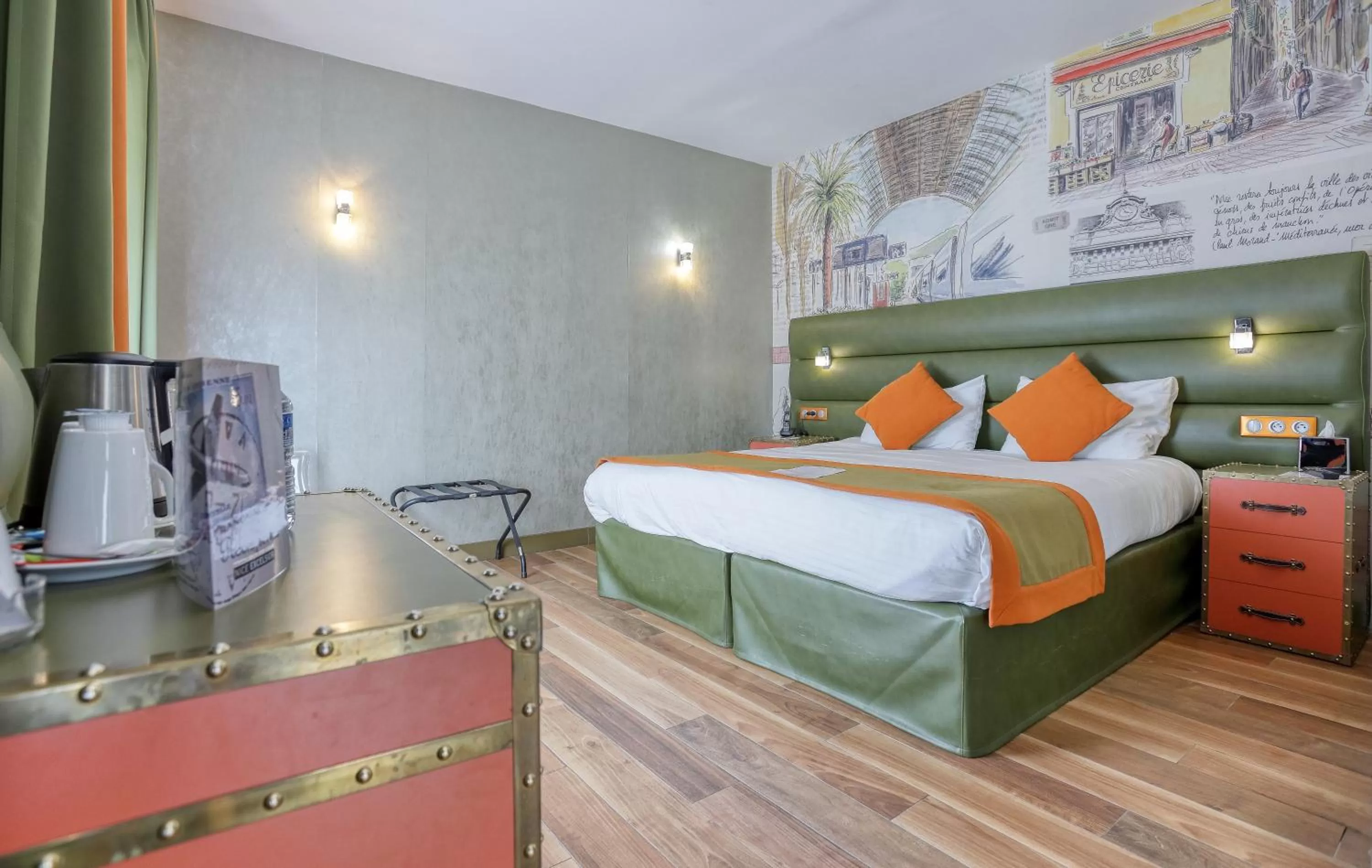 Bedroom, Bed in Nice Excelsior Centre ville by HappyCulture