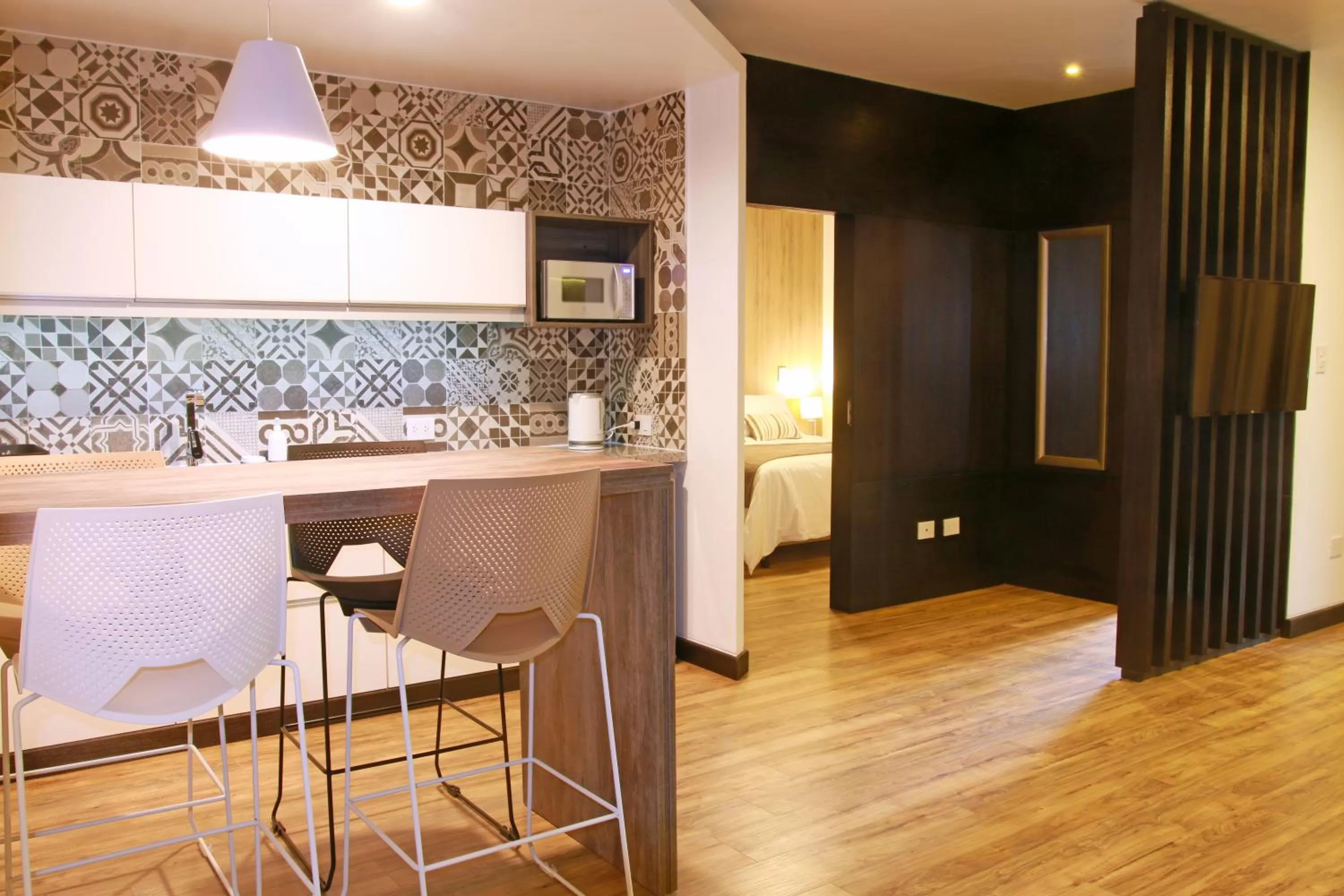 Kitchen or kitchenette in Urban Suites Apart Hotel