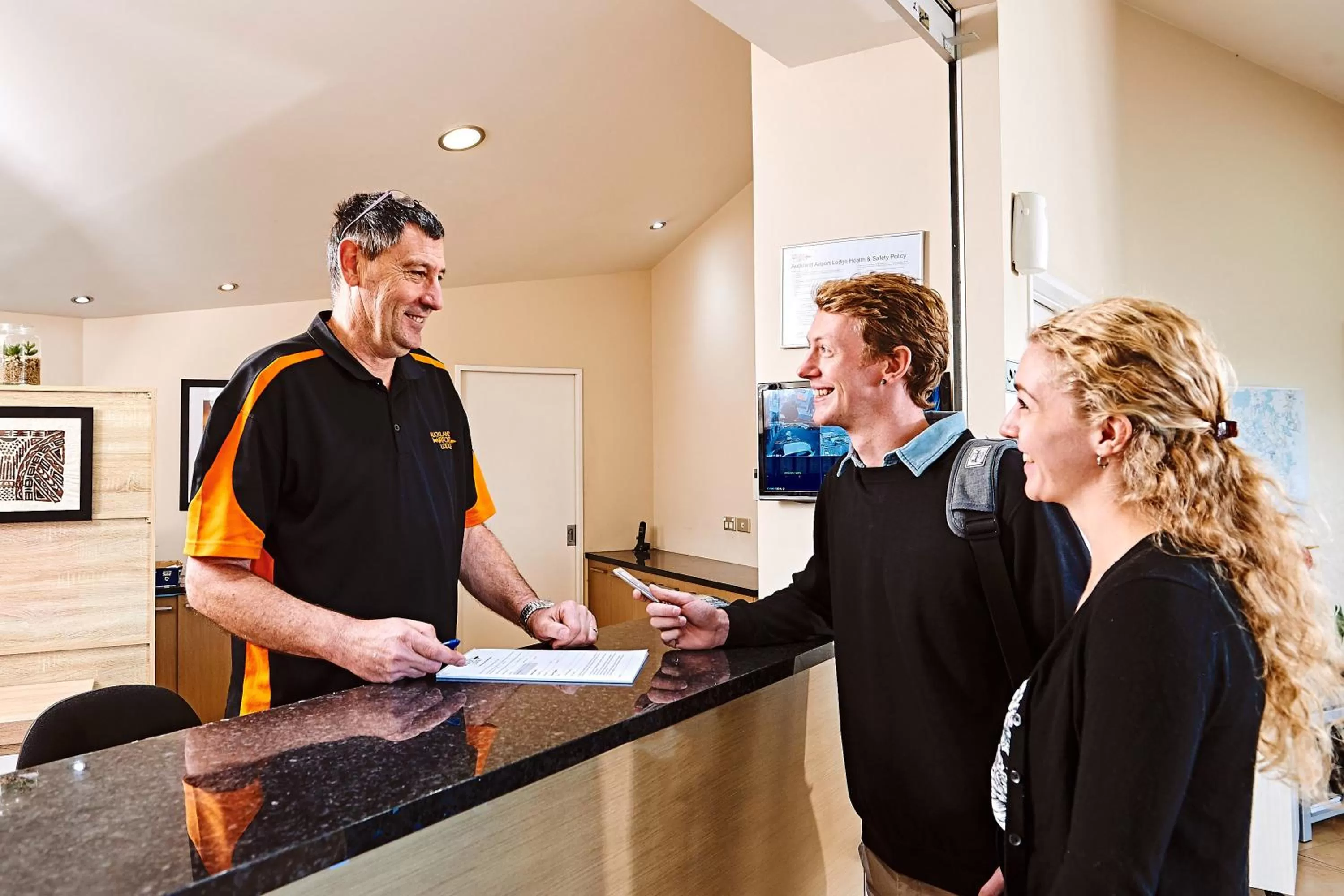 Staff in Auckland Airport Lodge