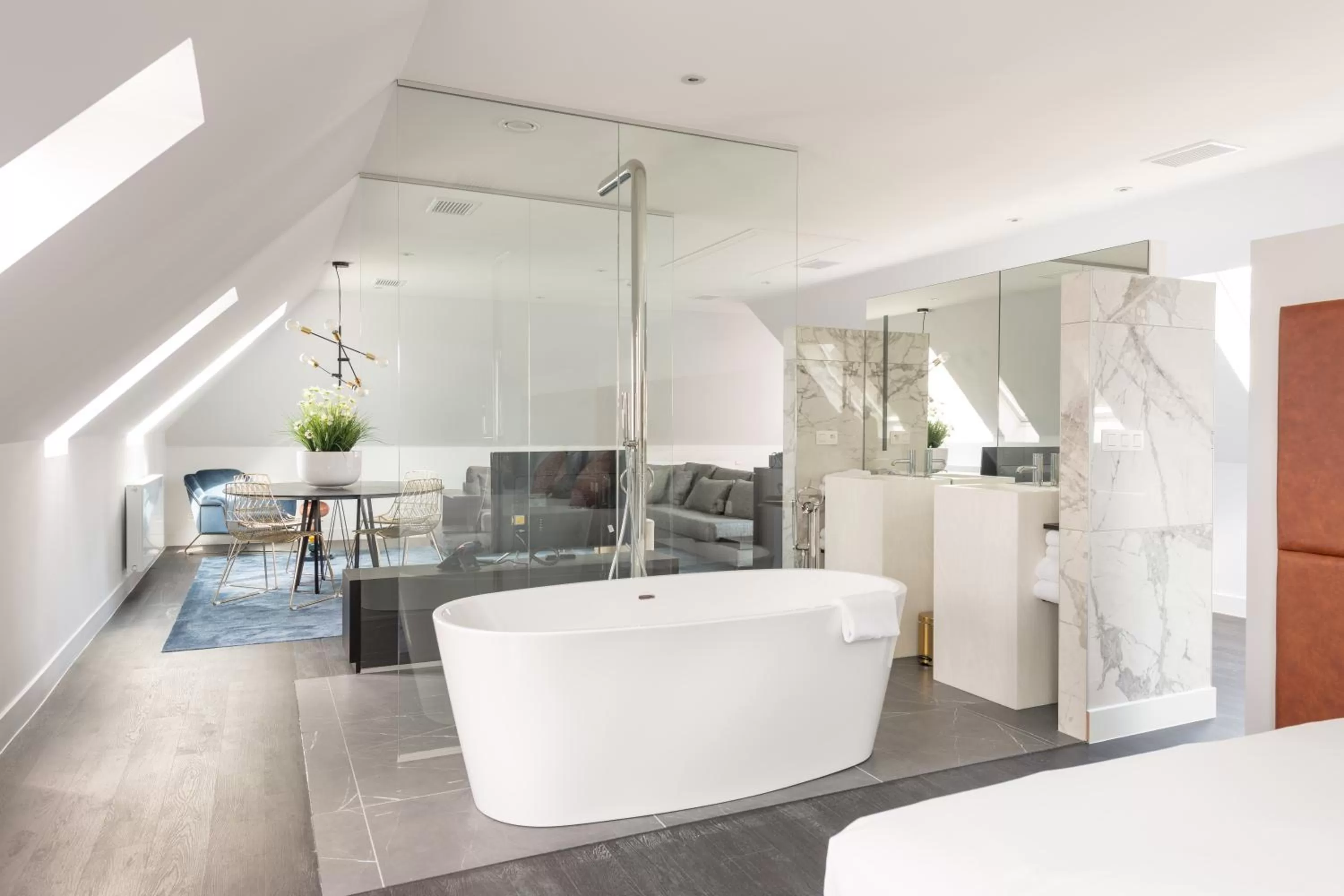 Bathroom in Boutique Hotel Sablon by CW Hotel Collection