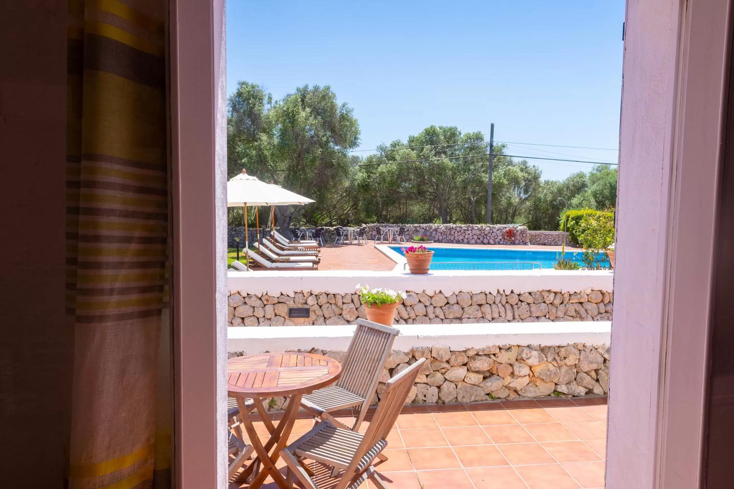 Balcony/Terrace, Pool View in Agroturismo Binissafullet Vell