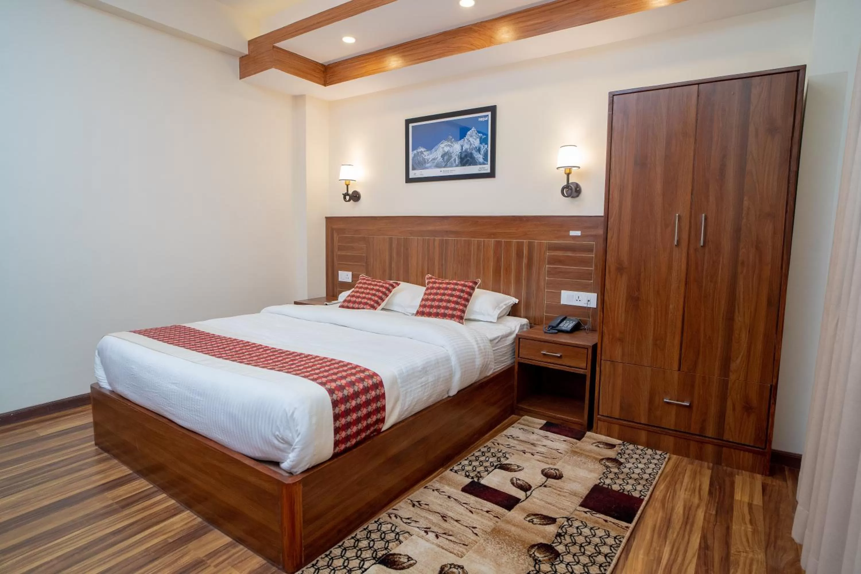 Bed in Madhuban Hotel