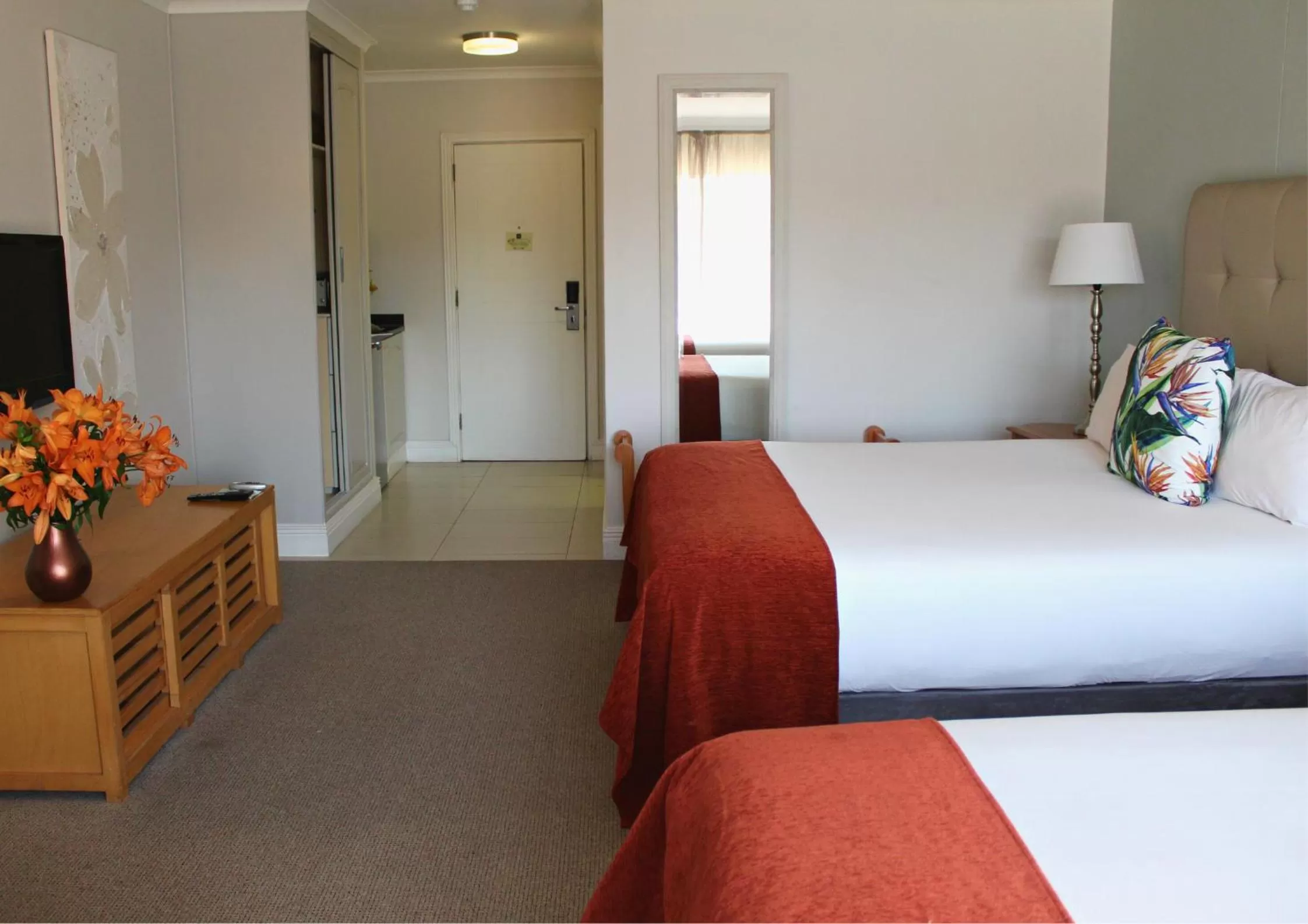 Bed in The Riverside Hotel