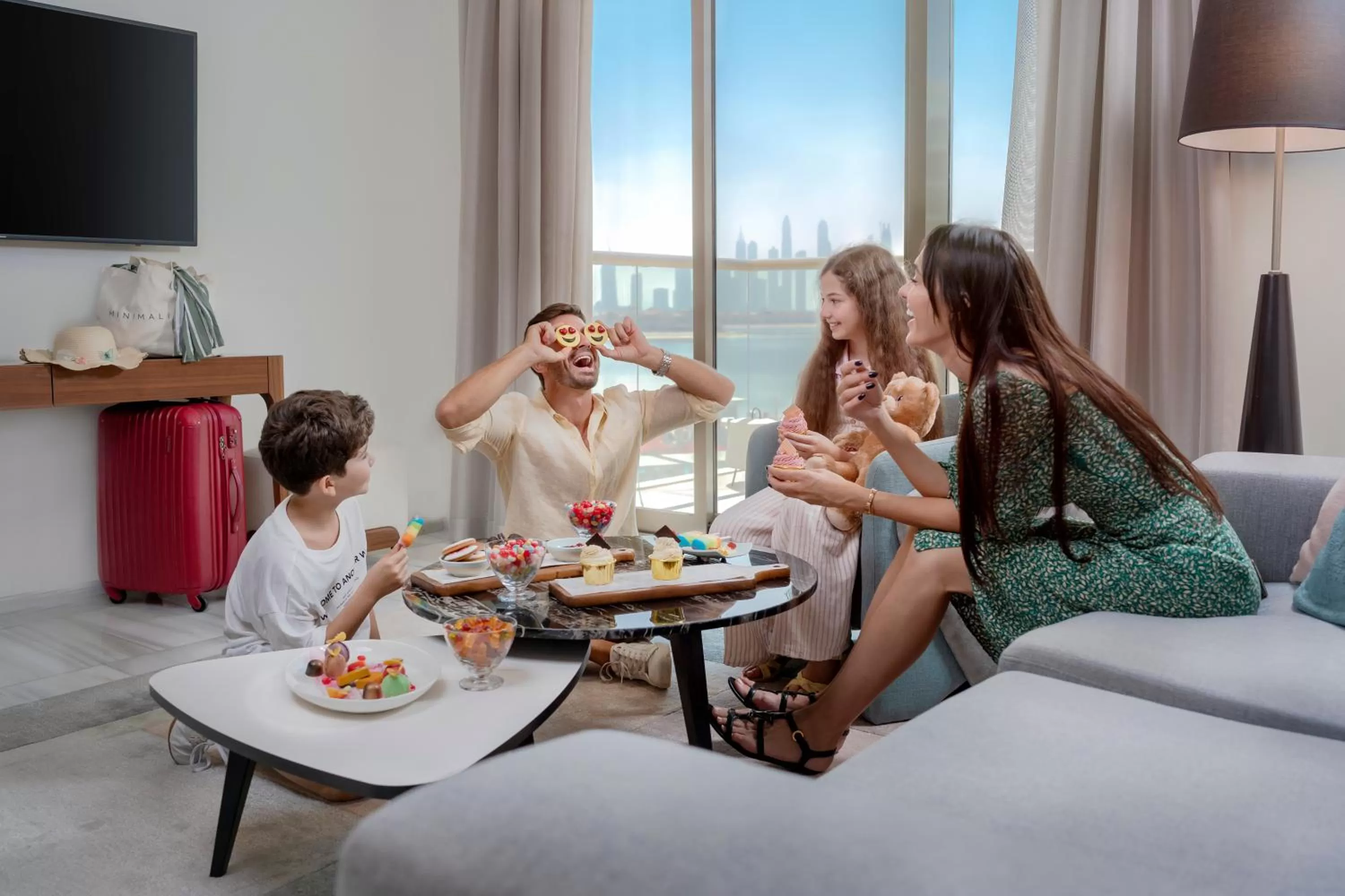Living room in Th8 Palm Dubai Beach Resort Vignette Collection, an IHG hotel