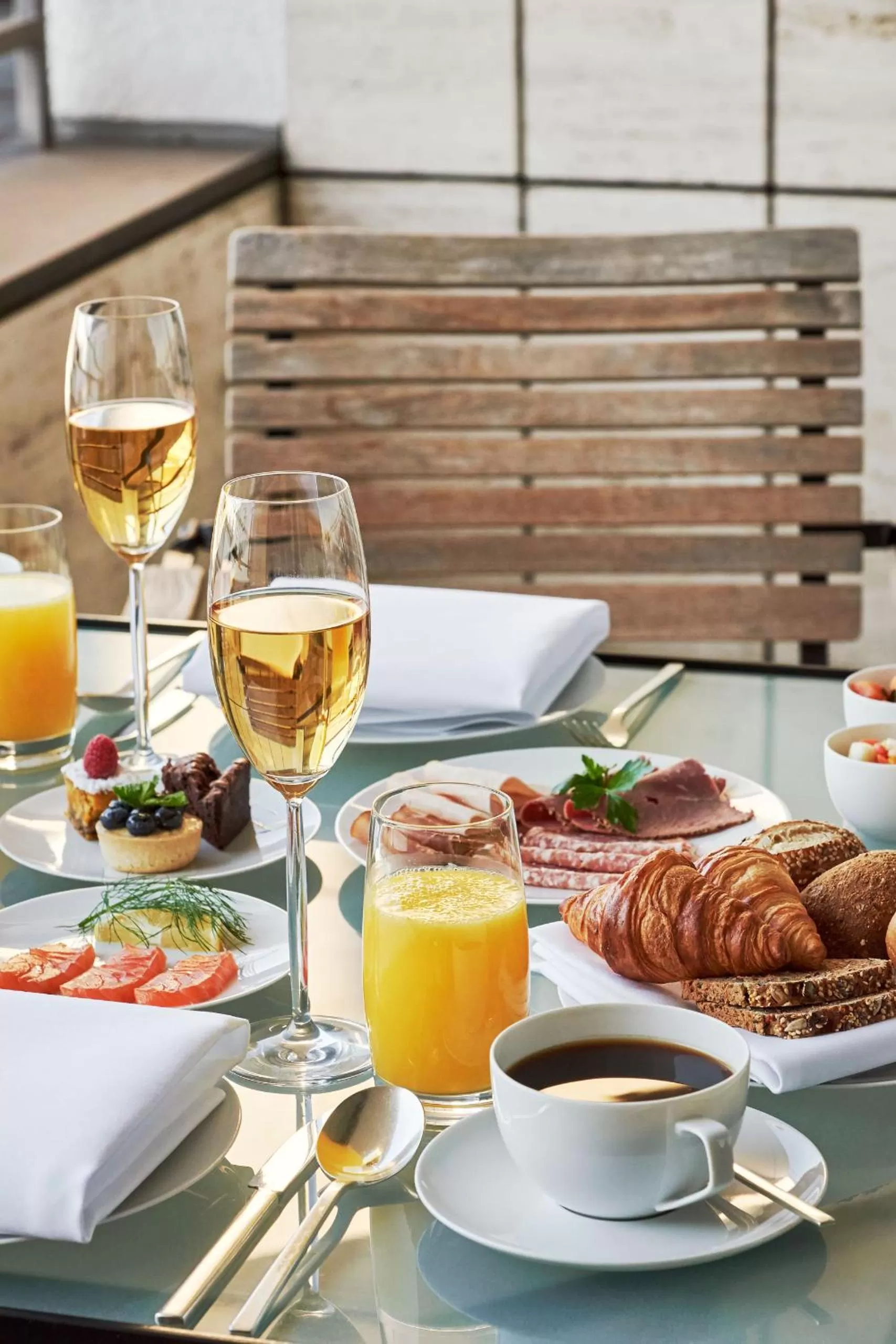 Continental breakfast in The Mandala Berlin, a Member of Design Hotels