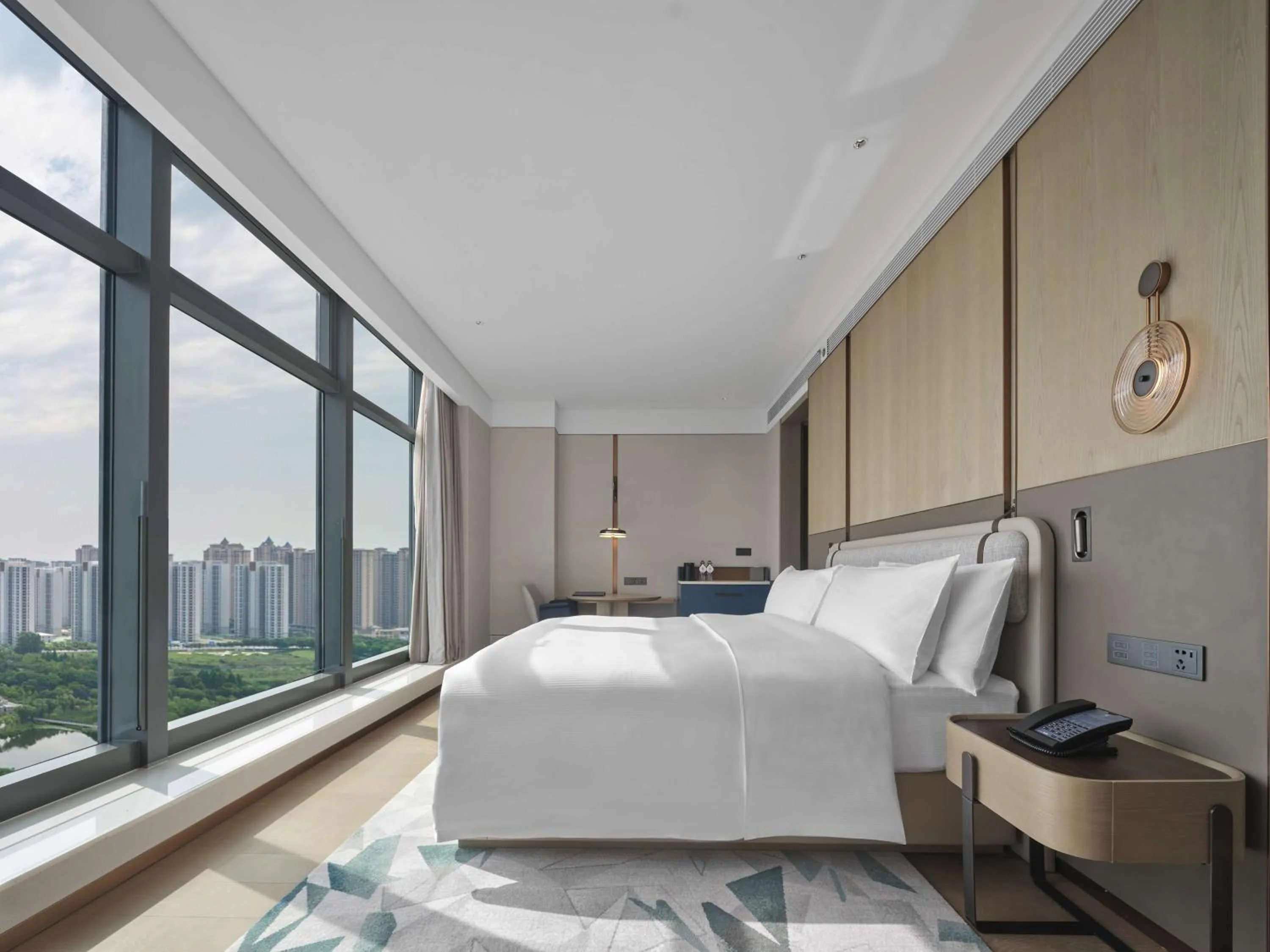 View (from property/room), Bed in Doubletree By Hilton Rugao