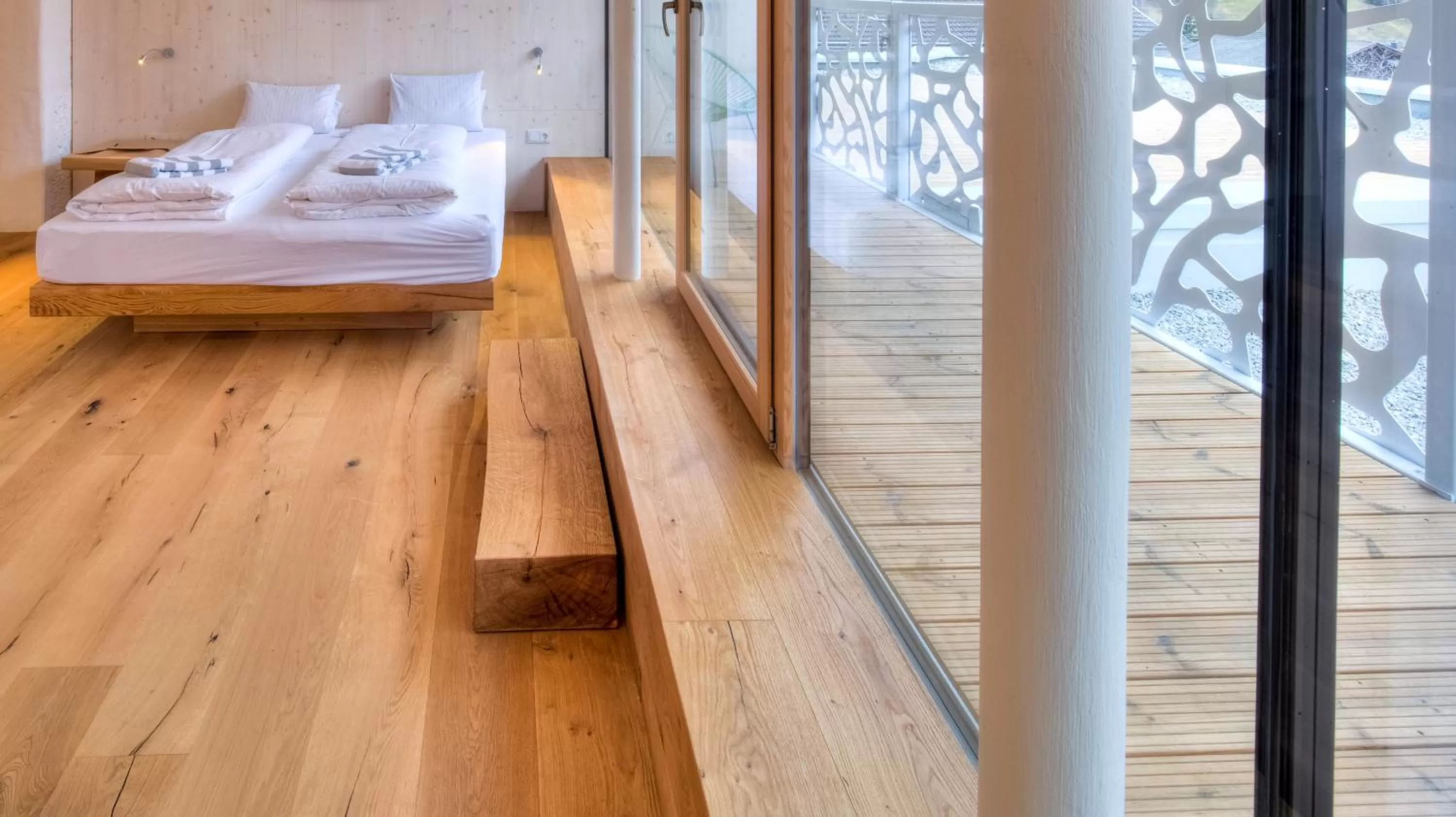 Balcony/Terrace, Bed in Hotel Hinteregger