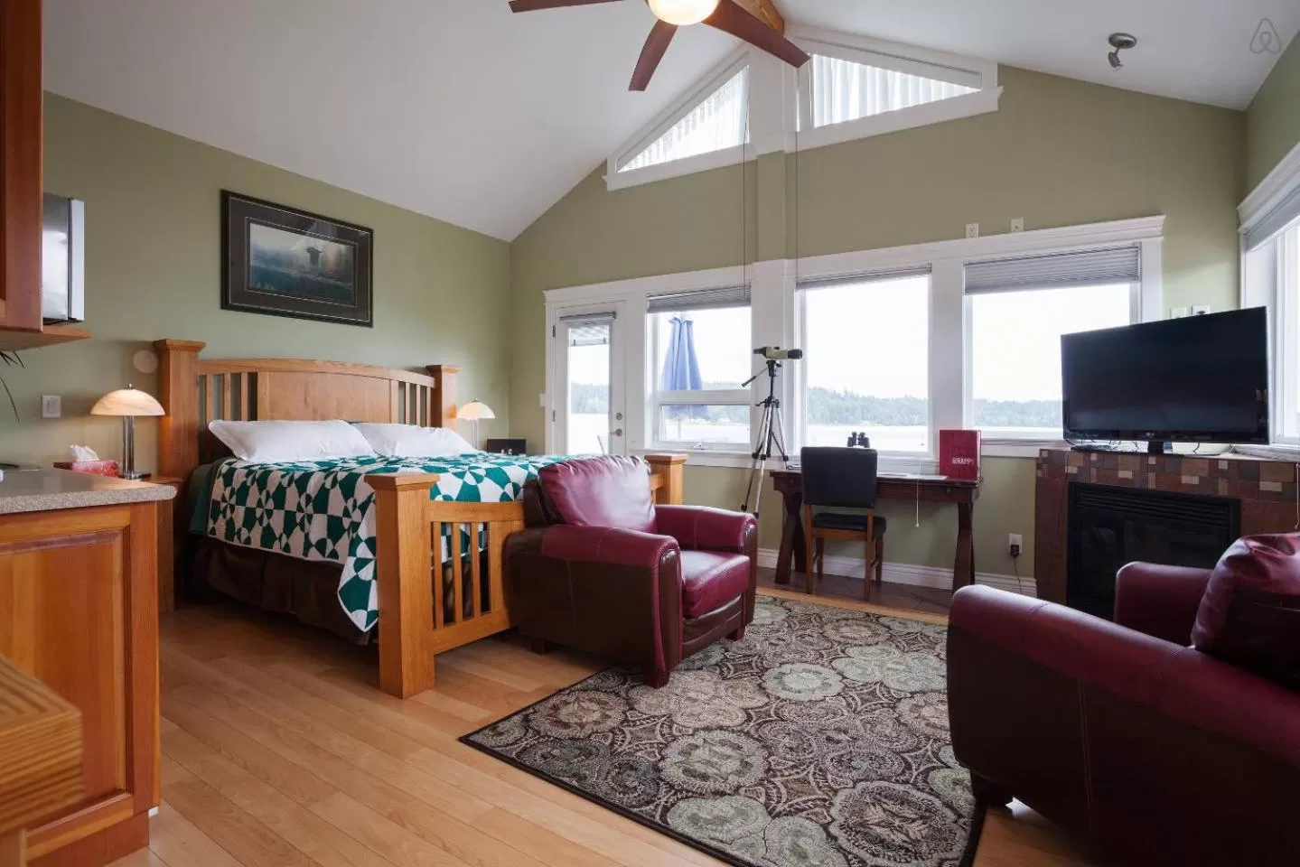 Bedroom in Birds of a Feather Victoria Oceanfront Studio Suites