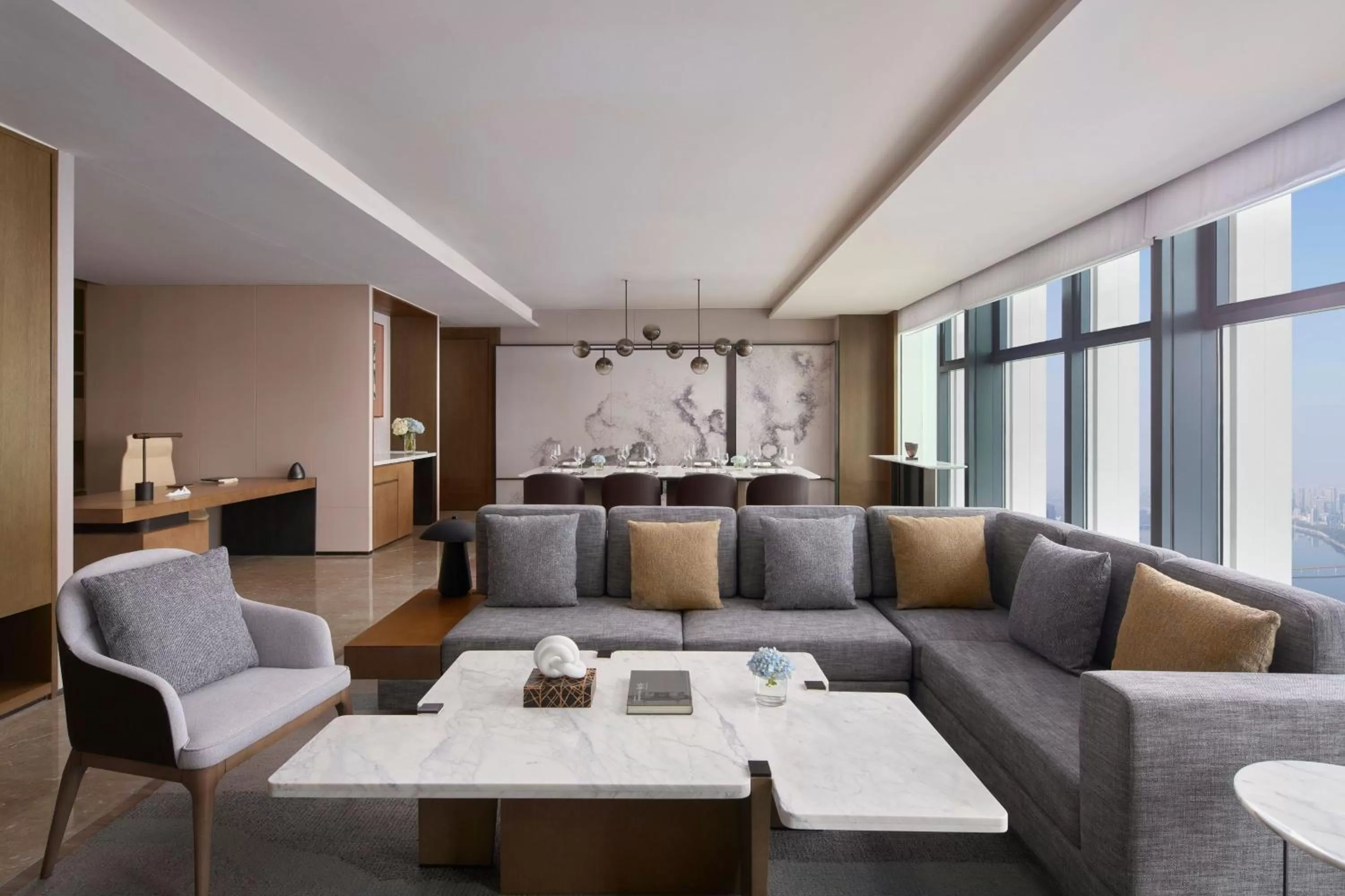 Living room in Jinhua Marriott Hotel