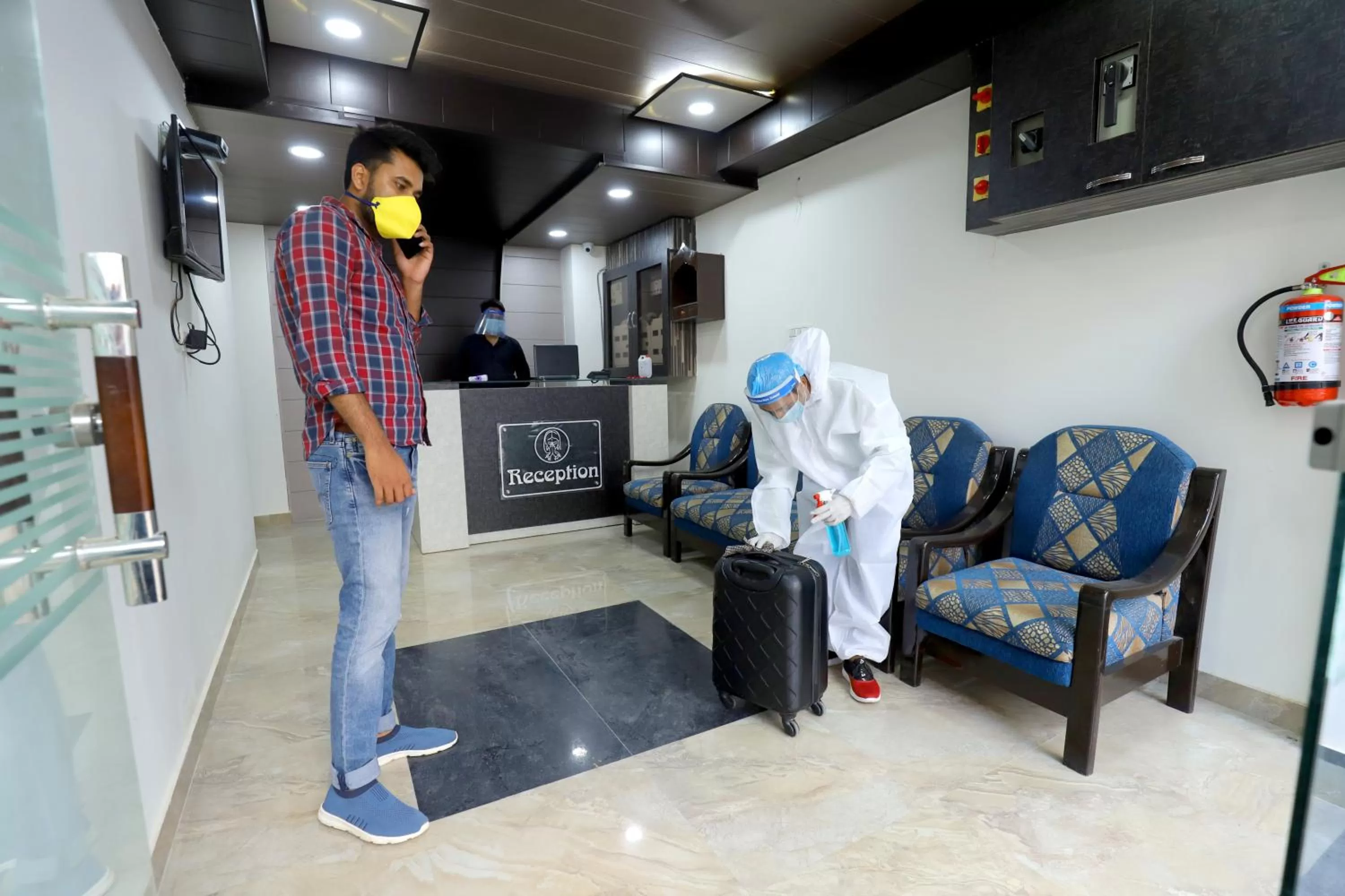 group of guests, Lobby/Reception in Perfect Stayz Dwarkesh - Hotel Near Haridwar Railway station