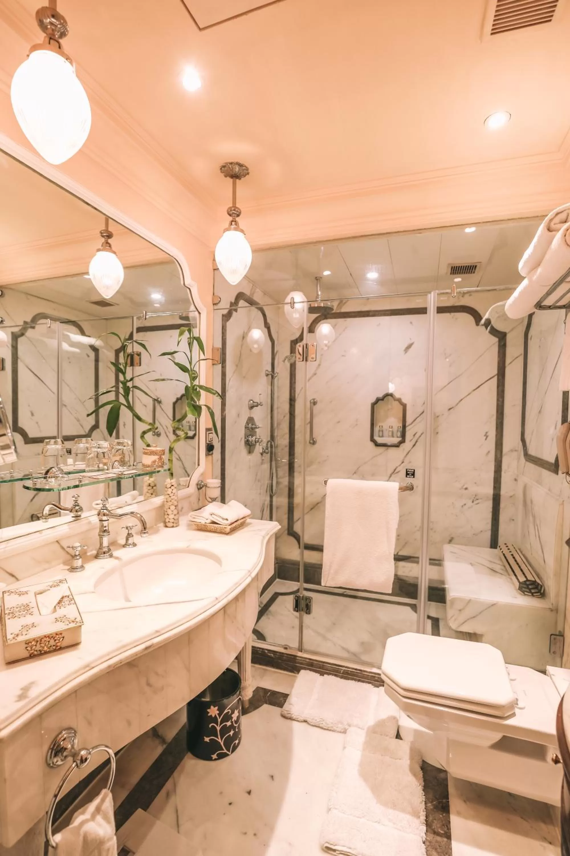 Shower in Taj Lake Palace Udaipur