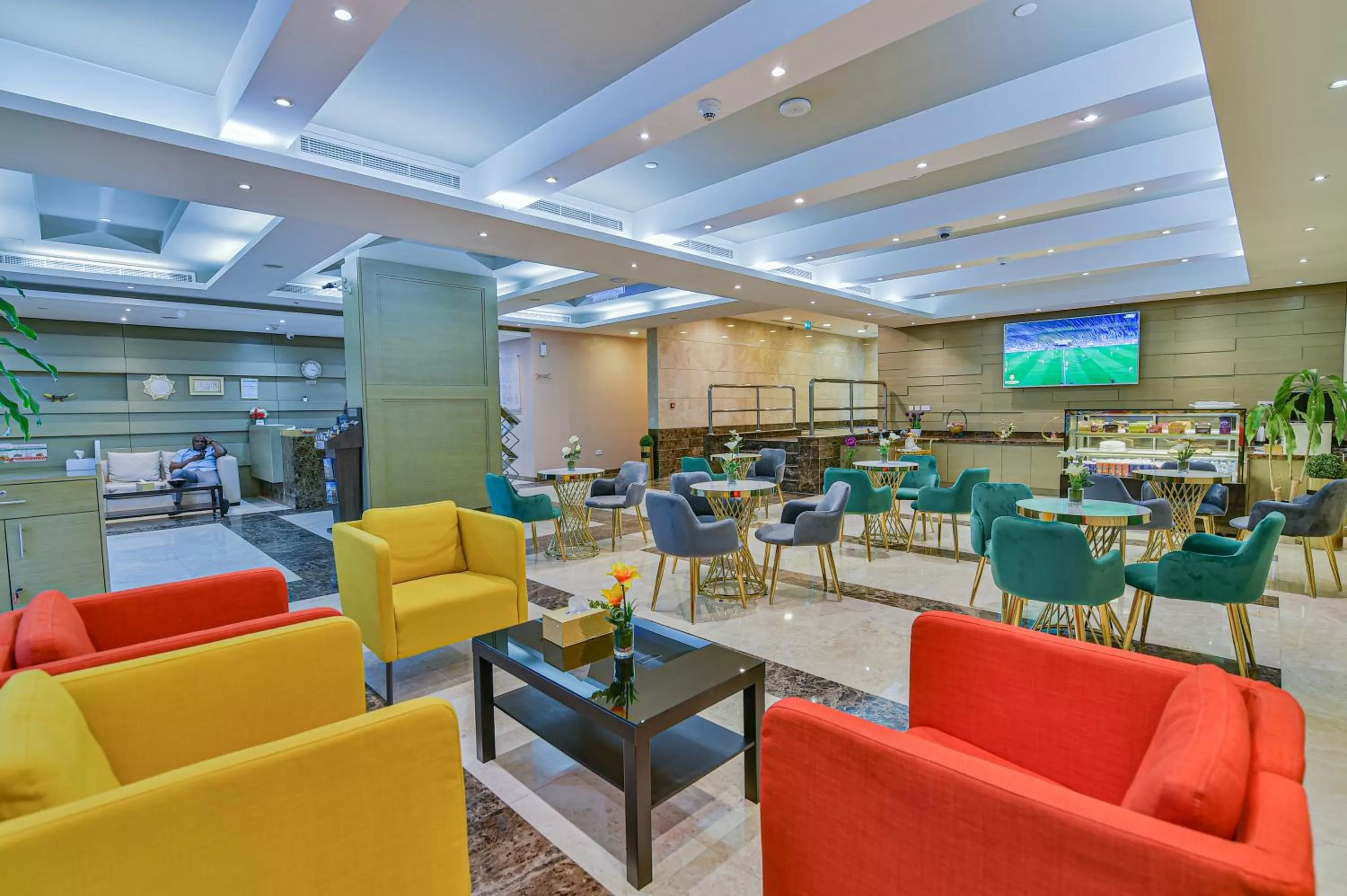 Lobby or reception, Restaurant/Places to Eat in VISTA HOTEL APARTMENTS DELUXE