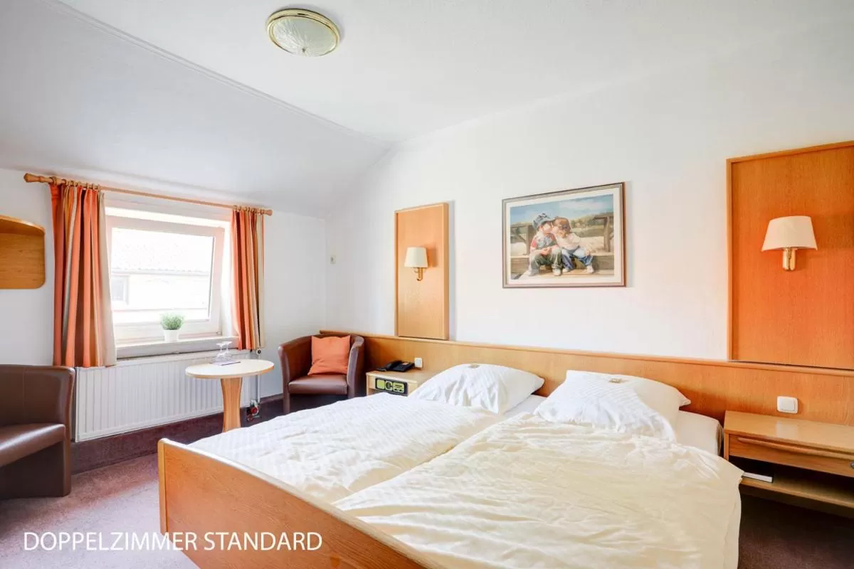 Bed in Stössels Hotel