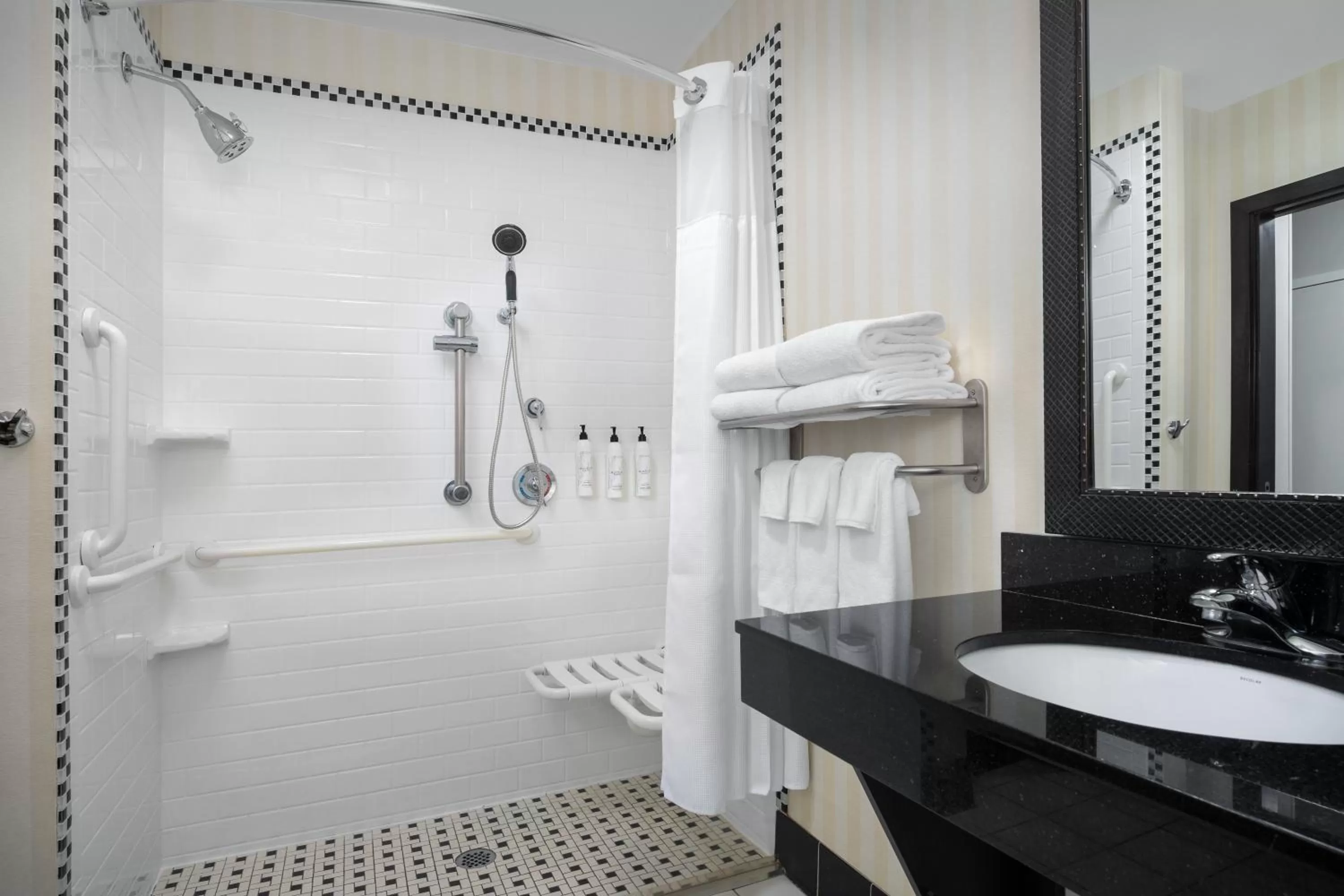 King Room with Roll-in Shower - Mobility and Hearing Accessible in Fairfield by Marriott Tacoma Puyallup