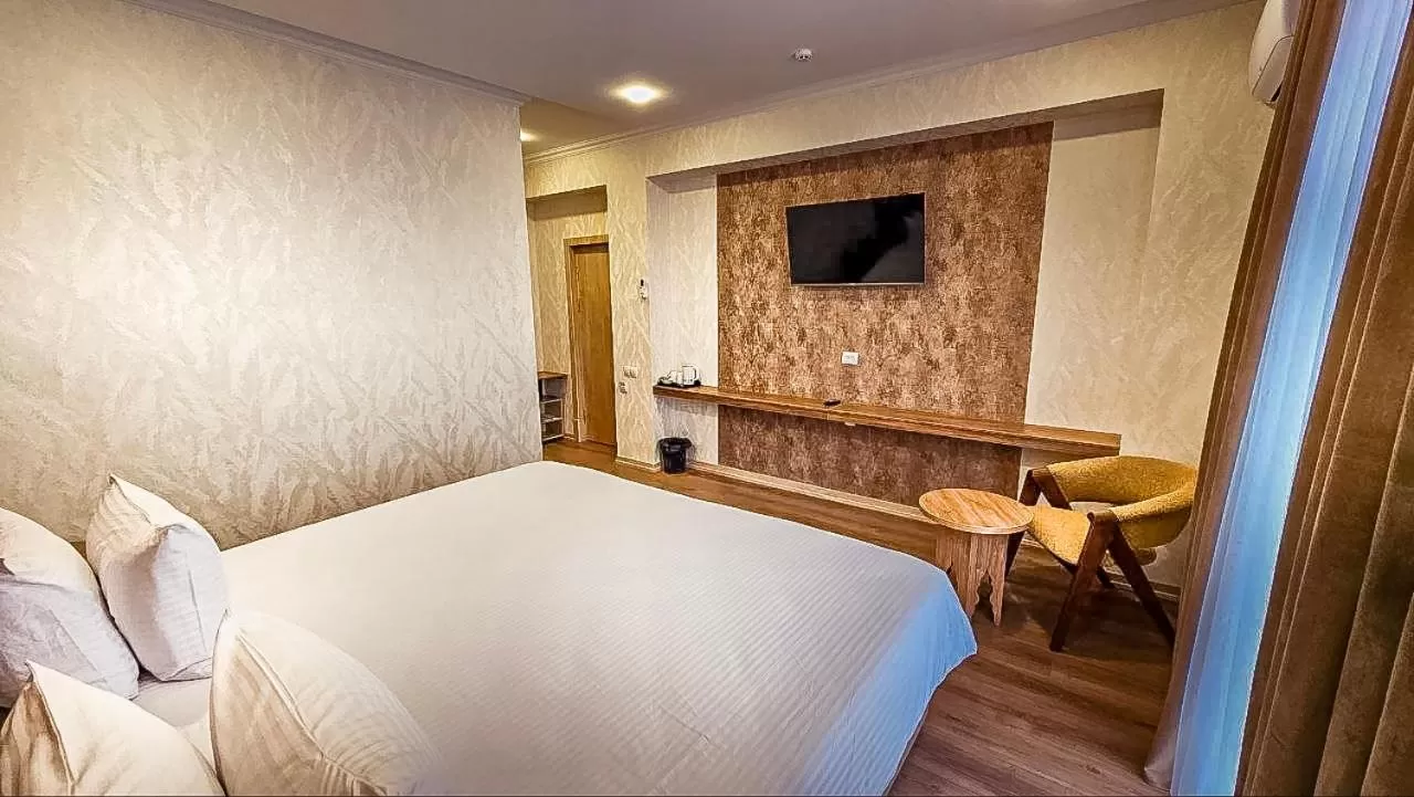 Bed in Hotel Bankir Khiva