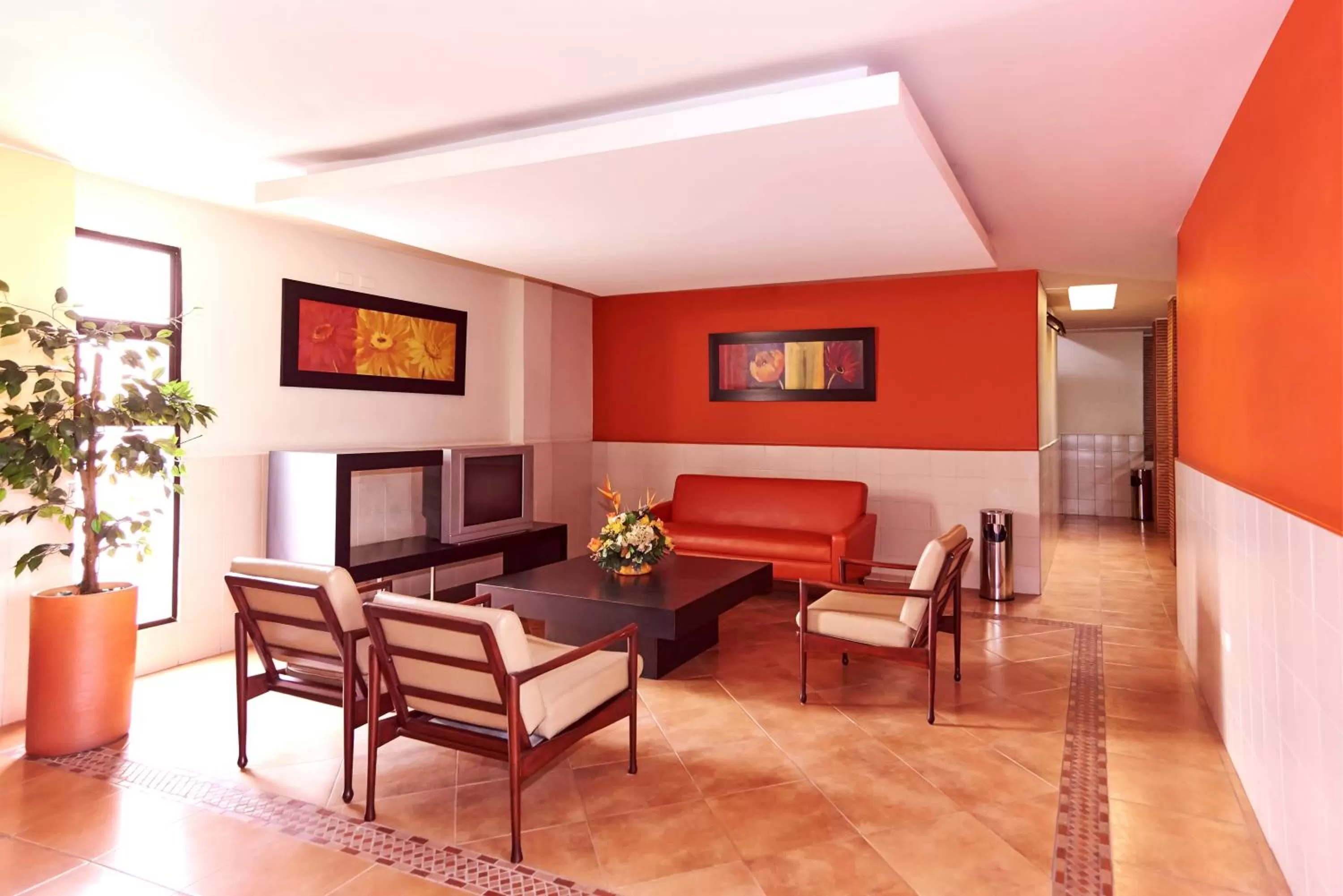 Communal lounge/ TV room, Seating Area in Mar Hotel