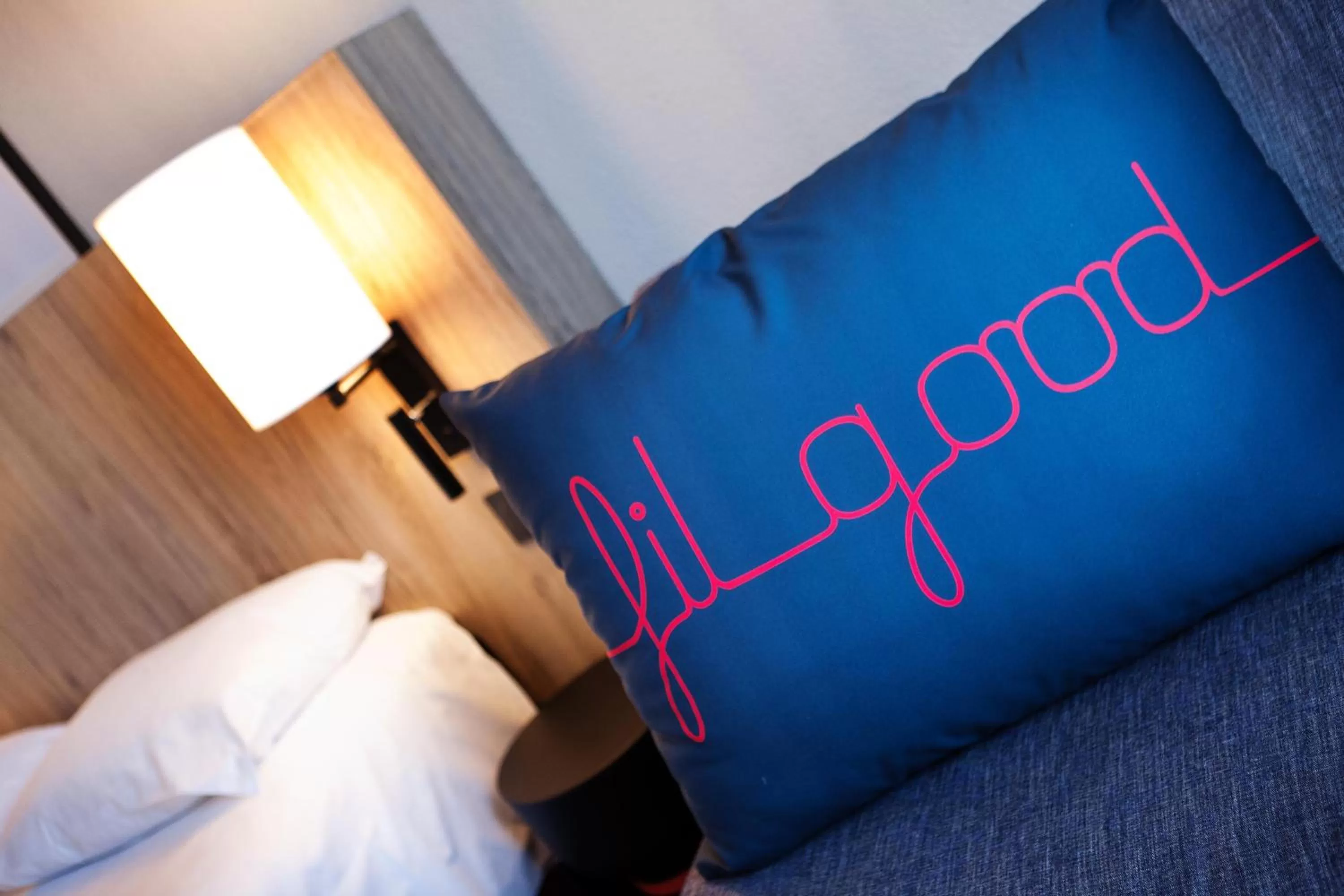 Decorative detail, Bed in ibis Styles Toulouse Lavaur