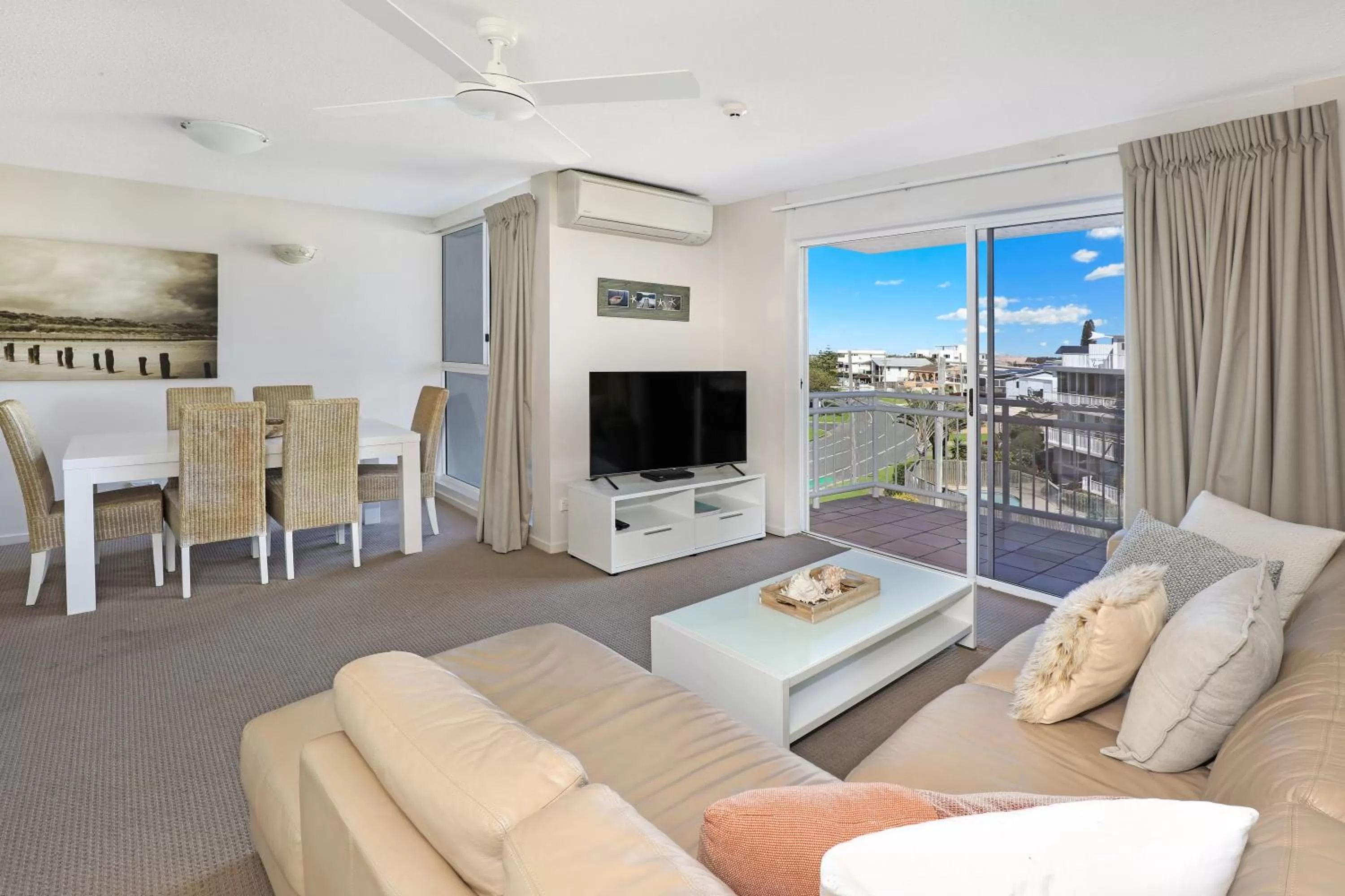 Living room in Beachside Resort Kawana Waters