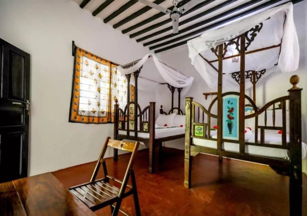 Bed in Mobydick Bungalow Nungwi