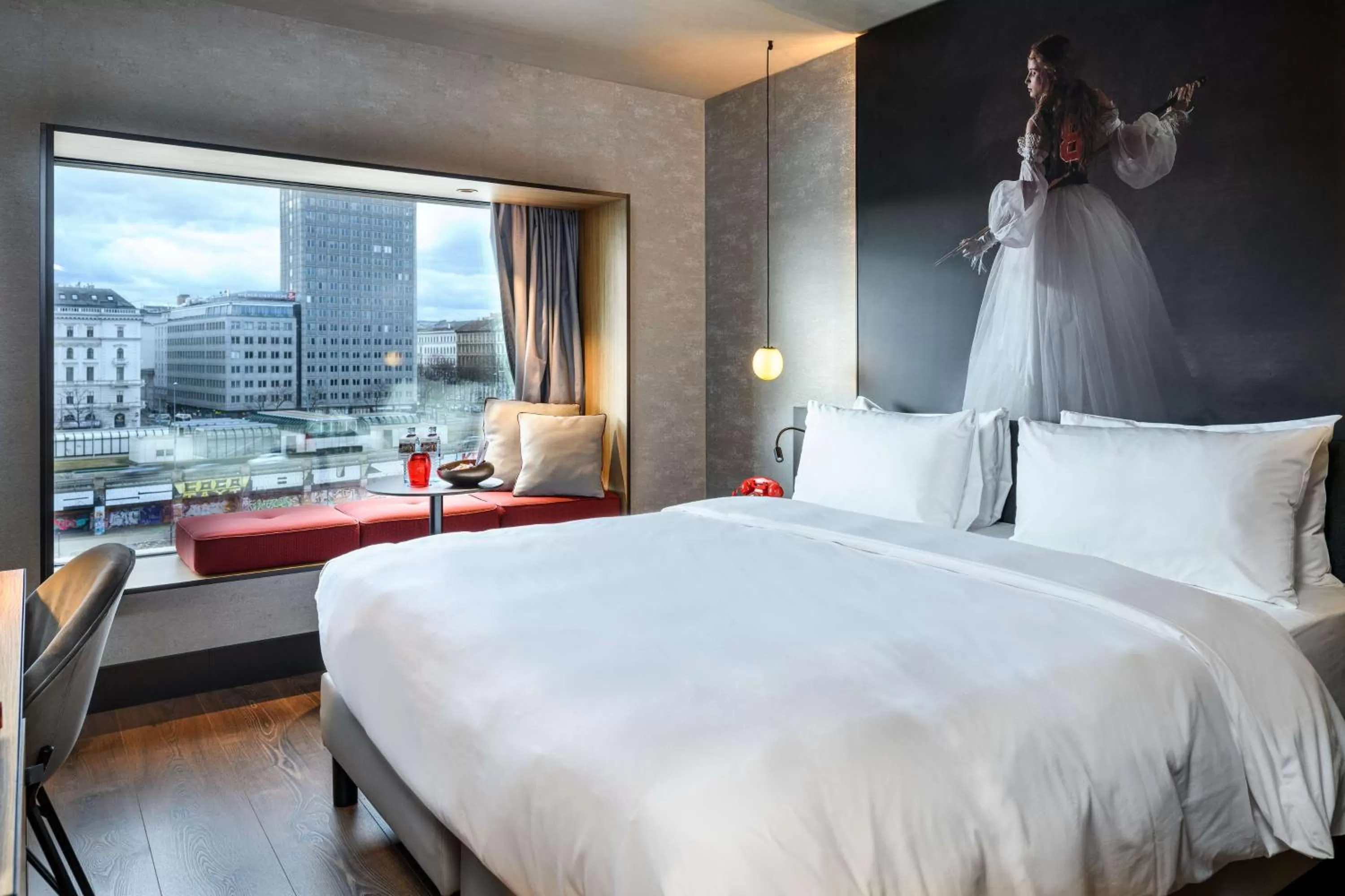 Photo of the whole room, Bed in Radisson RED Hotel, Vienna